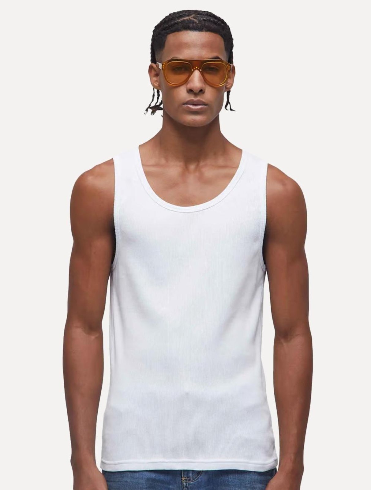 Regata Osklen Masculina Slim Rib Branca