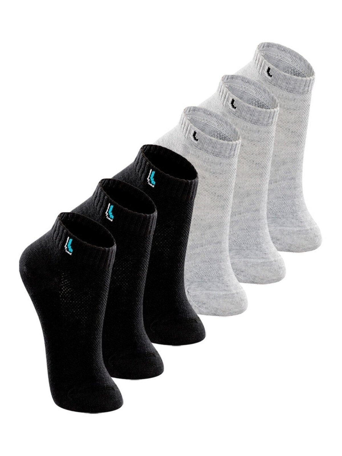 Kit 6 Pares de Meias Cano Curto Lupo 2725-005 Preto