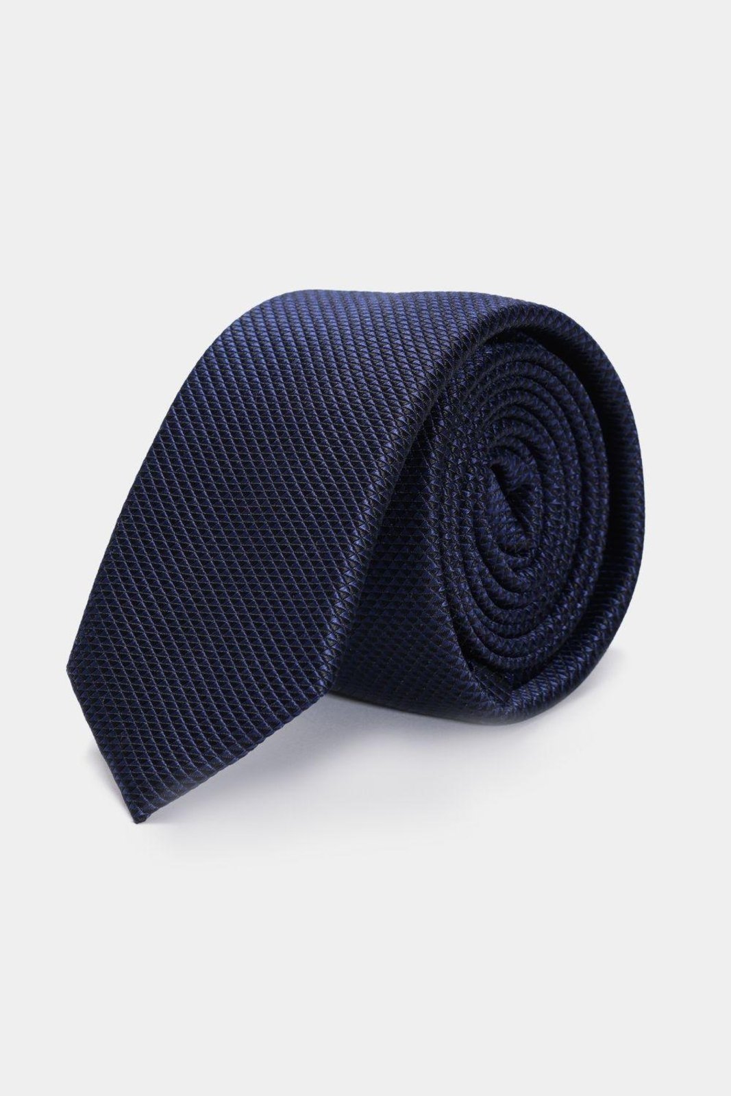 Gravata Jacquard Seda Diamond Marinho