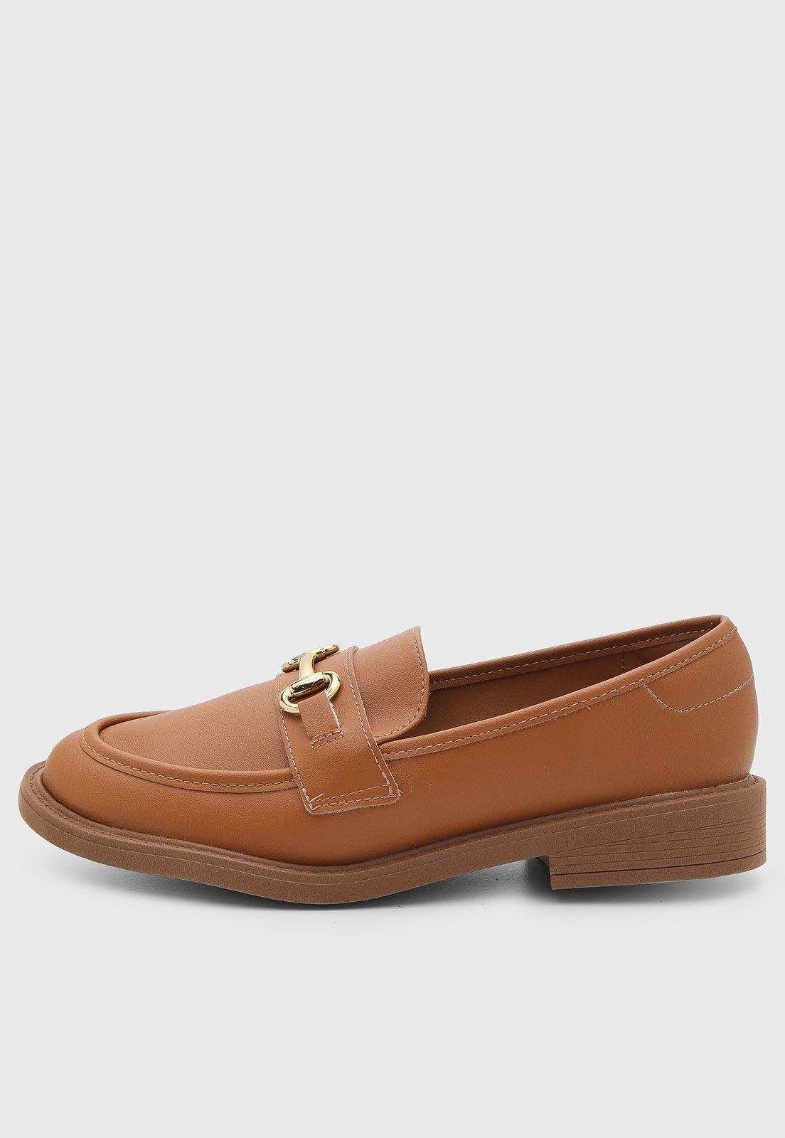 Mocassim Feminino Vizzano Detalhe Metal Caramelo