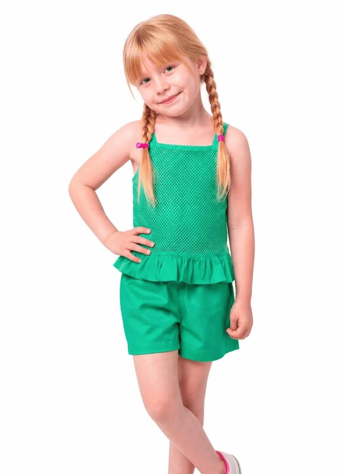 Infantil - Conjunto Menina Colormix Alphabeto Verde Verde