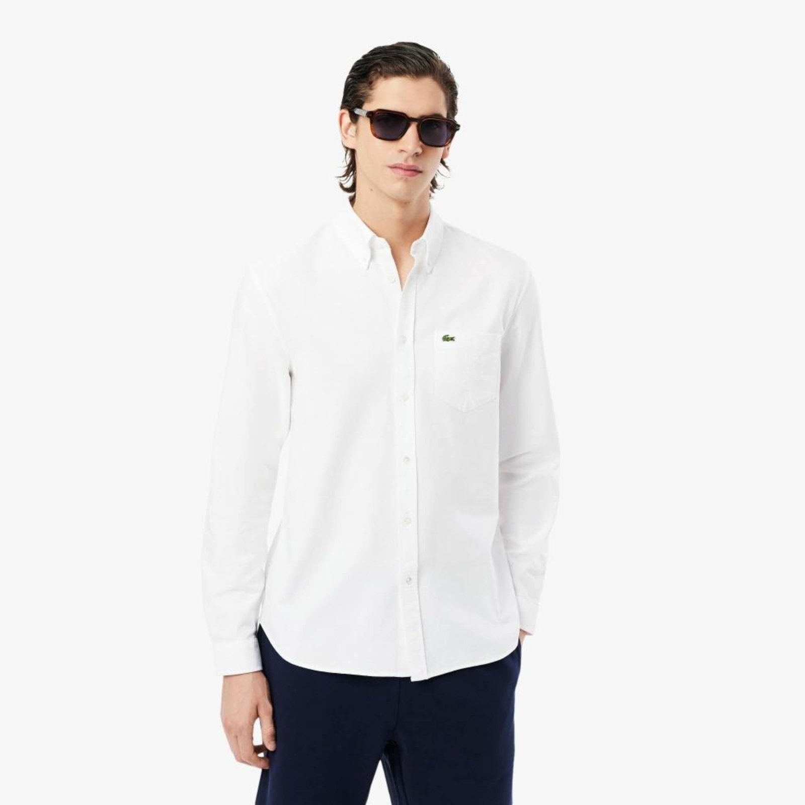 Camisa Regular Fit em Oxford Branco