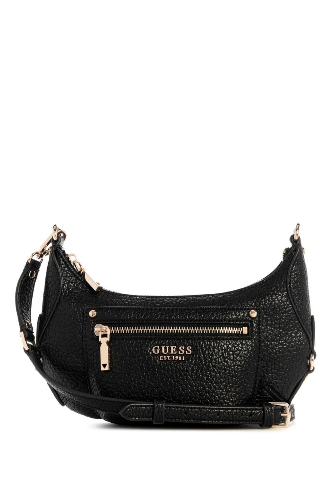 Vista 2 Bolsa Guess Mini Marsha Crossbody preto preto