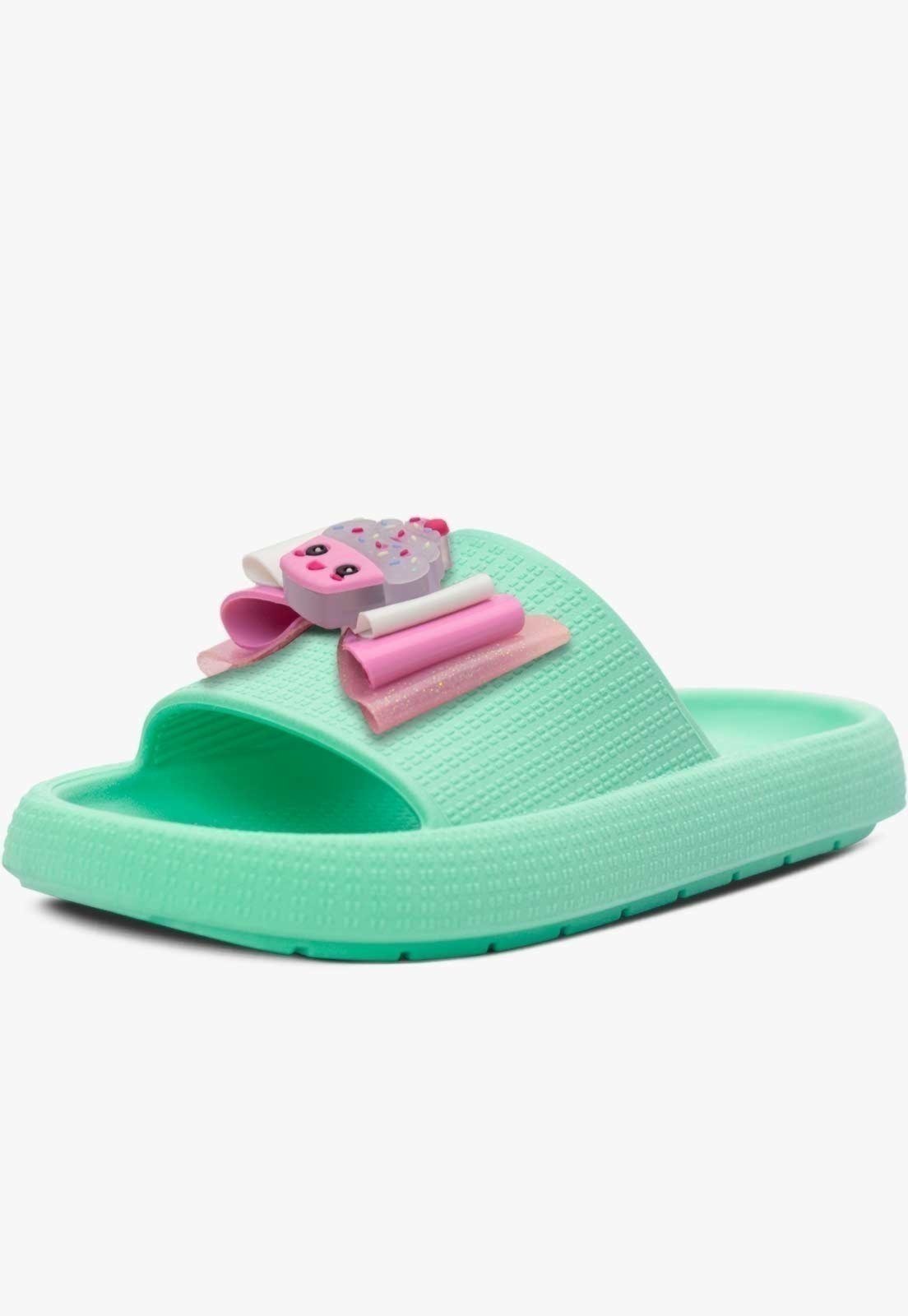 Infantil – Chinelo Nuvem Feminino Menina Pópidi Cupcake Verde