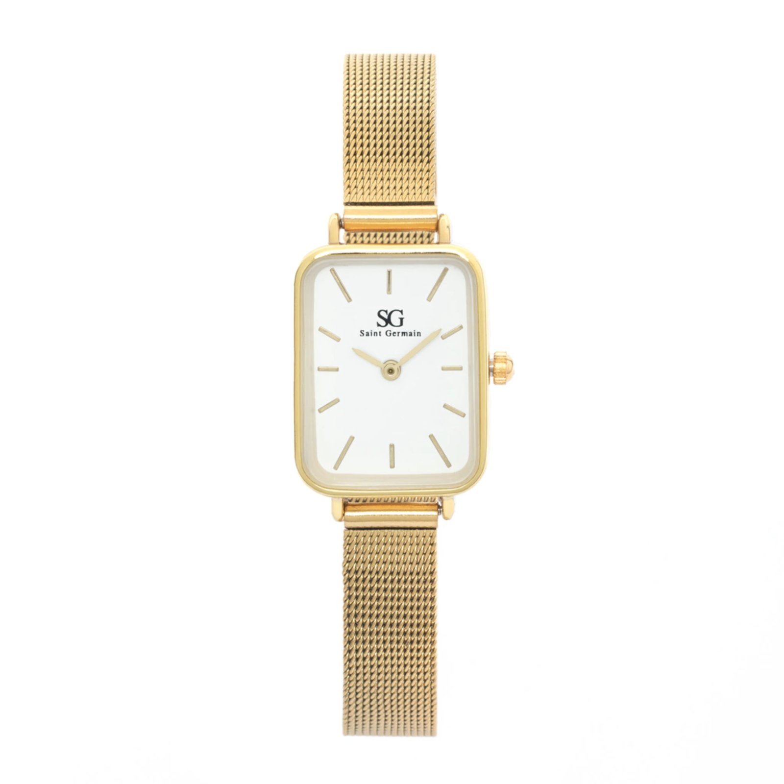 Relógio Feminino Saint Germain Quadrado Square Chelsea Gold Dourado