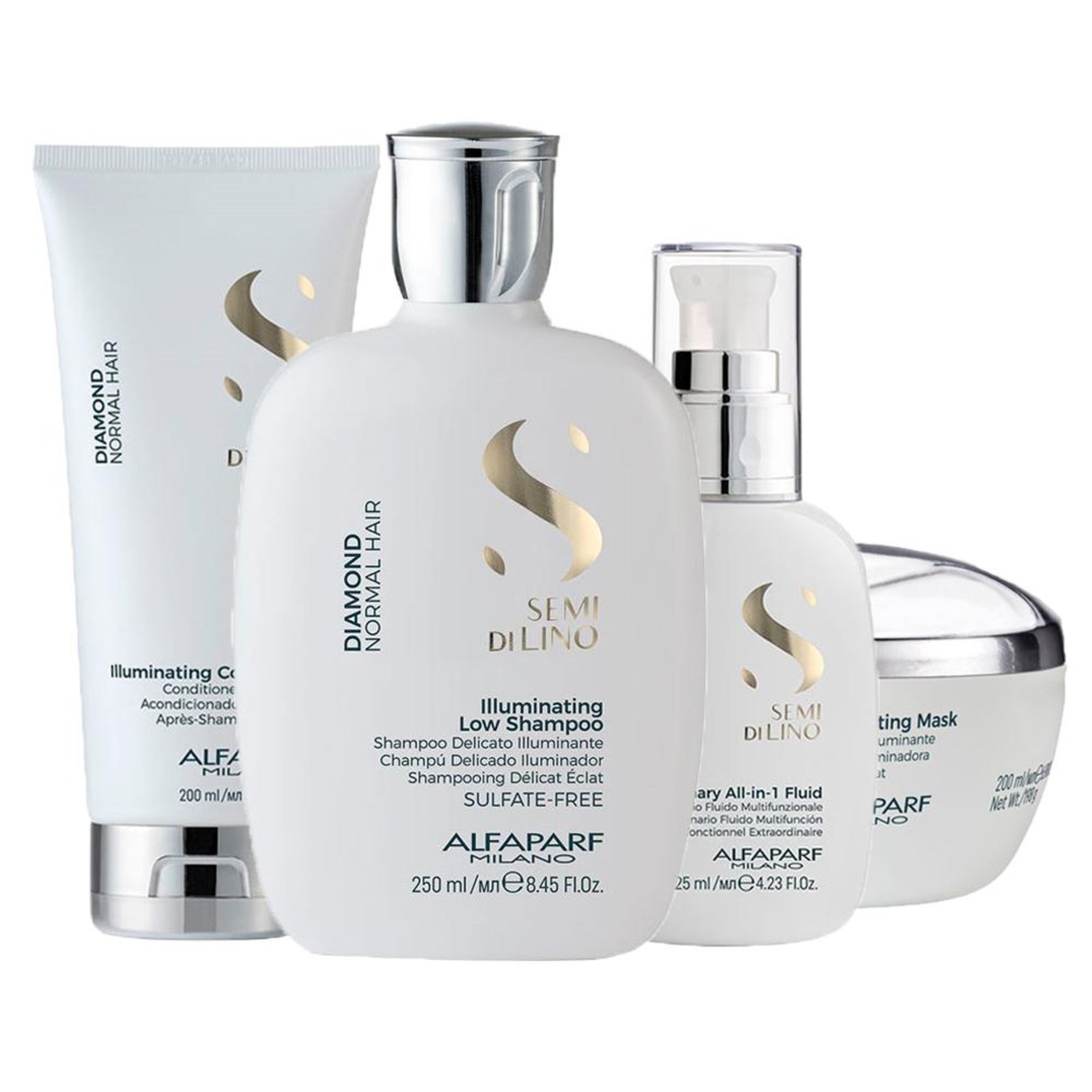 Alfaparf Semi Di Lino Diamond Shampoo, Cond, Másc e Fin
