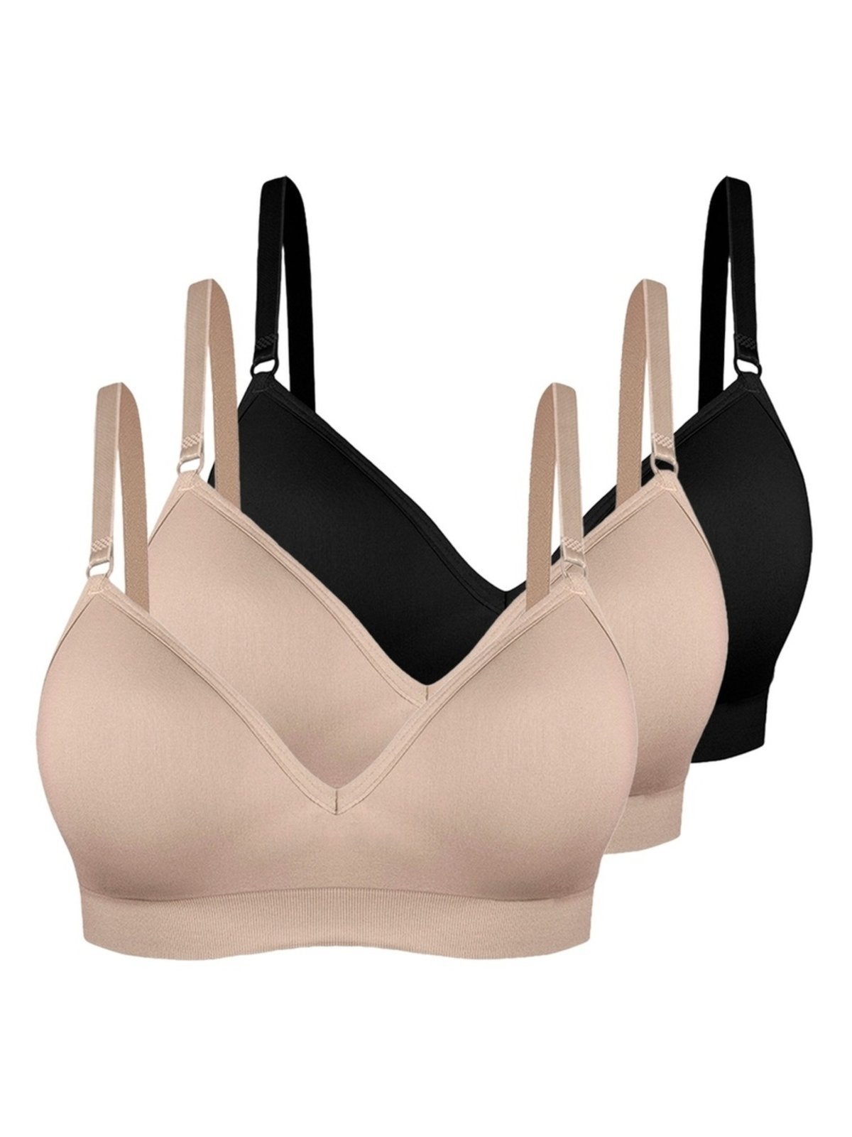 Kit com 3 Sutiãs sem Aro com Bojo Trifil 4936 Taça B