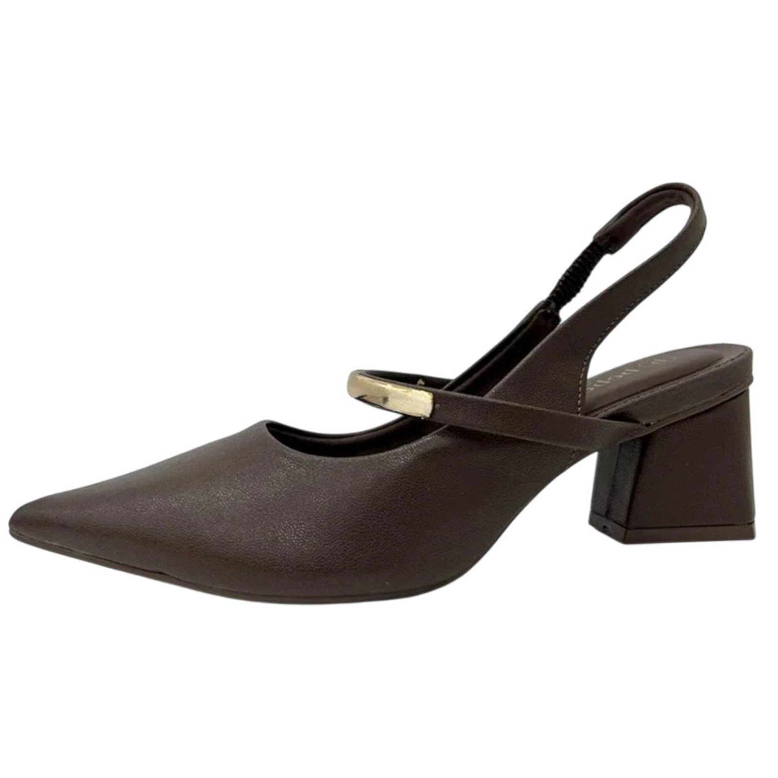 Sapato Feminino Scarpin Slingback Salto Médio Macio cê