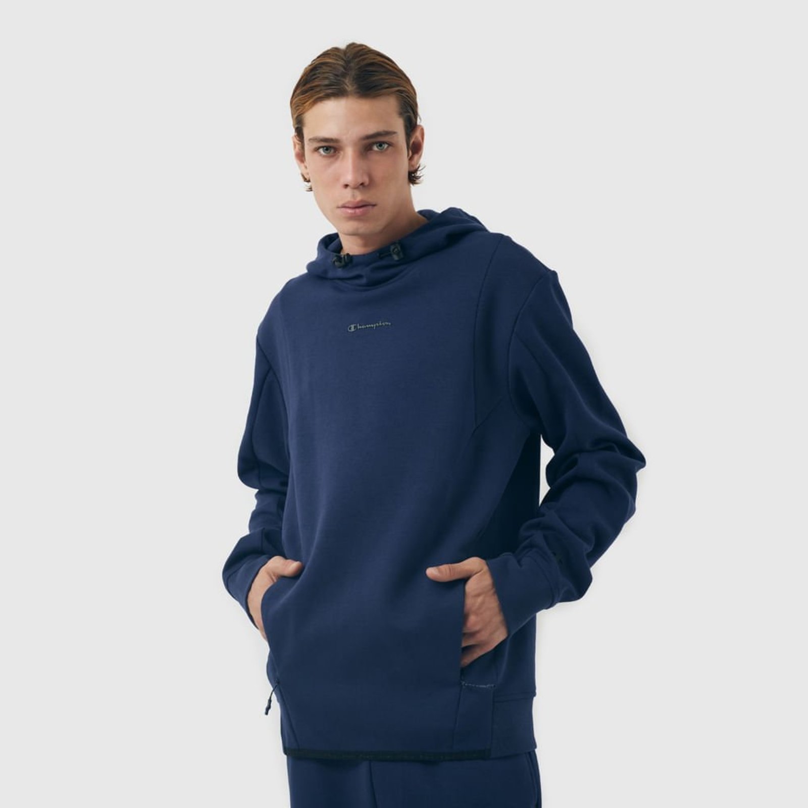 MOLETOM CHAMPION ACTIVE TECH HOODIE MINI SCRIPT LOGO