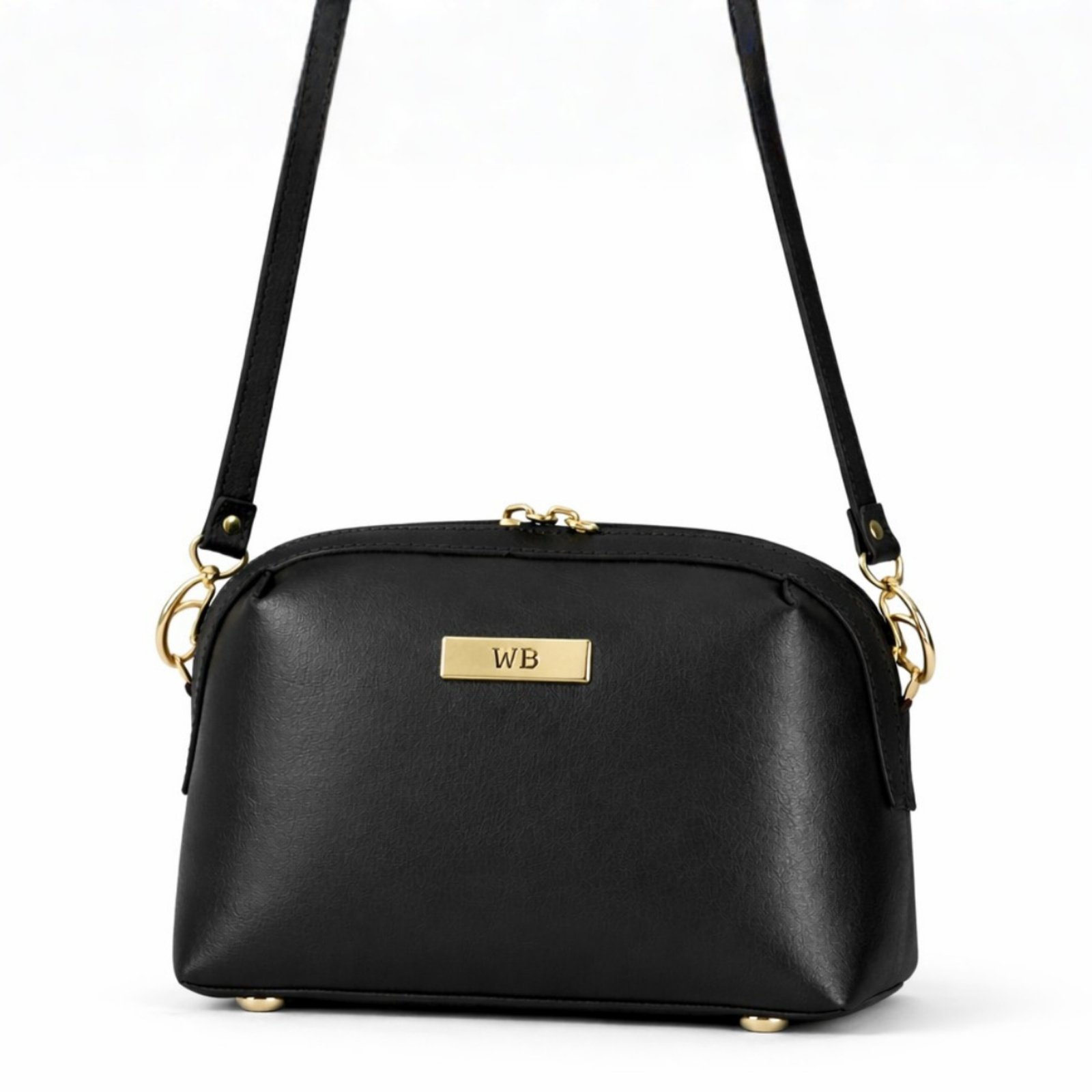 Bolsa Feminina Pequena Baú Moderna Alça Removível Versátil - Preto
