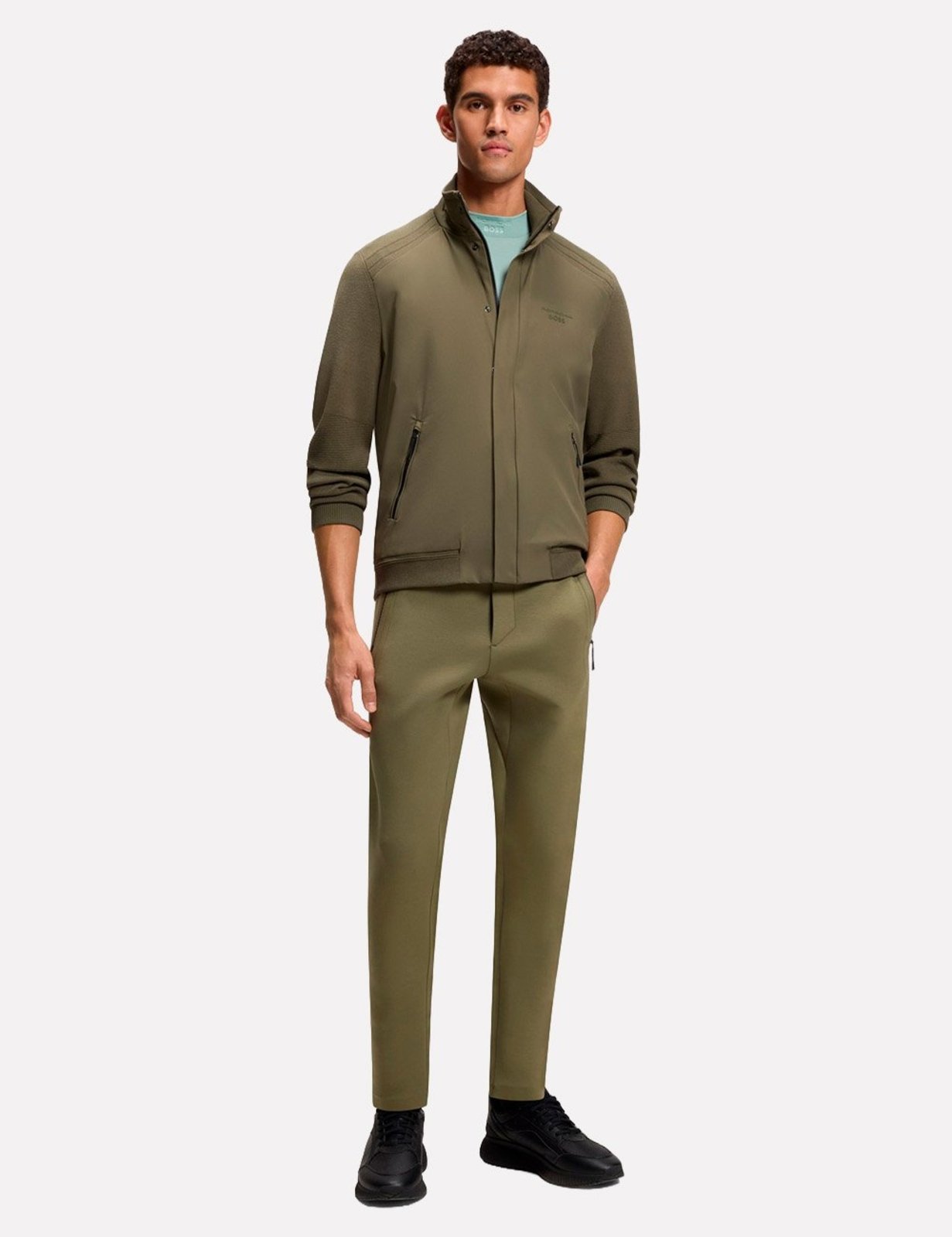 Calça Hugo Boss x Porsche Masculina Moletom Regular J PS Spirit 70 Hicon Verde Musgo