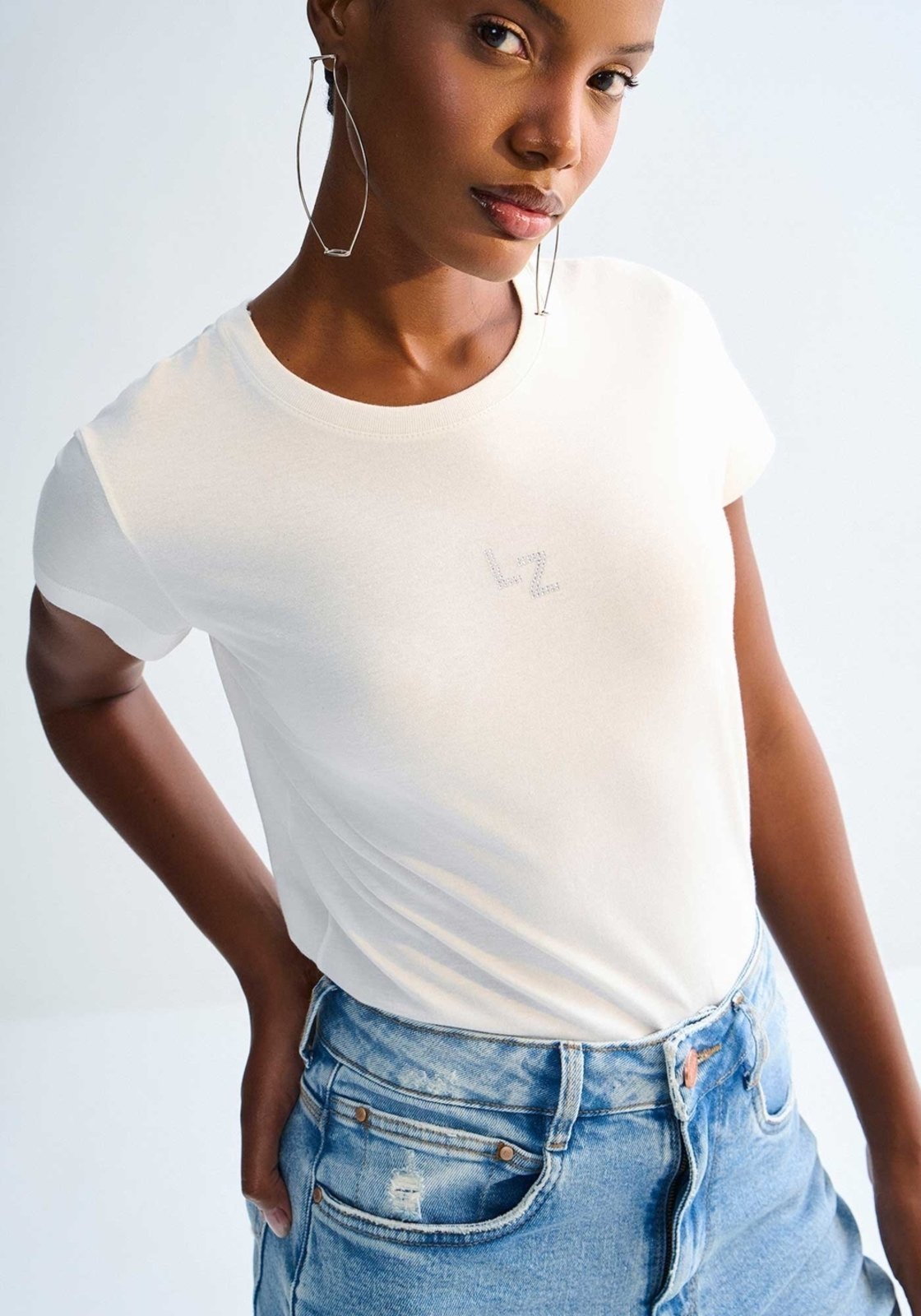 Vista 3 Blusa Lez a Lez Presenteável Manga Curta em Malha Prime Basic poás Lez a Lez poás