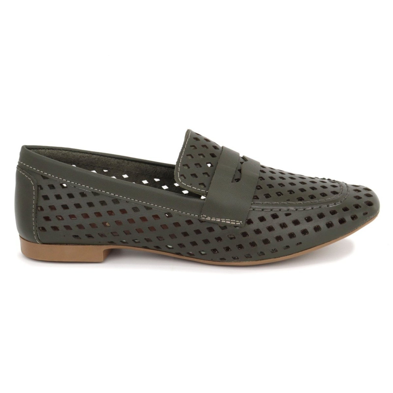 Mocassim Feminino em Couro Preto Todo em Laser