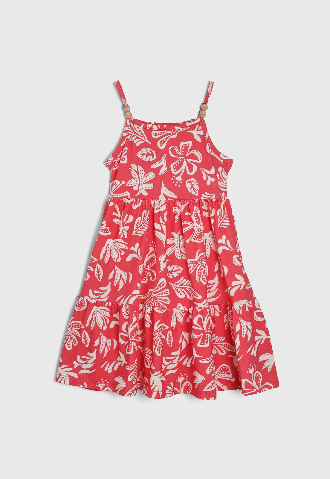 Vista 2 Infantil - Vestido Brandili Estampa Floral Alças Finas rosa Brandili rosa
