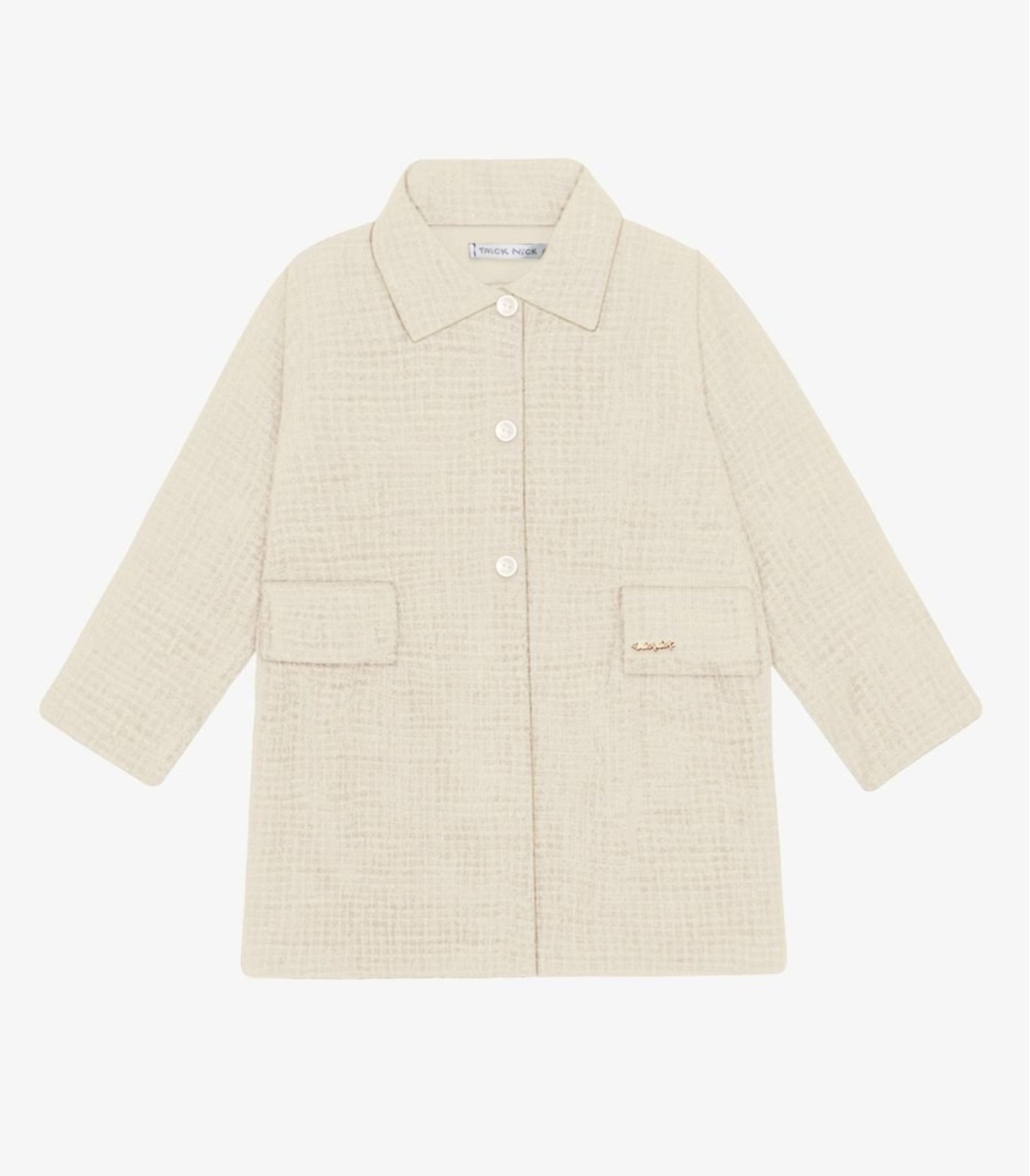 Infantil - Casaco Menina Tweed Trick Nick Bege