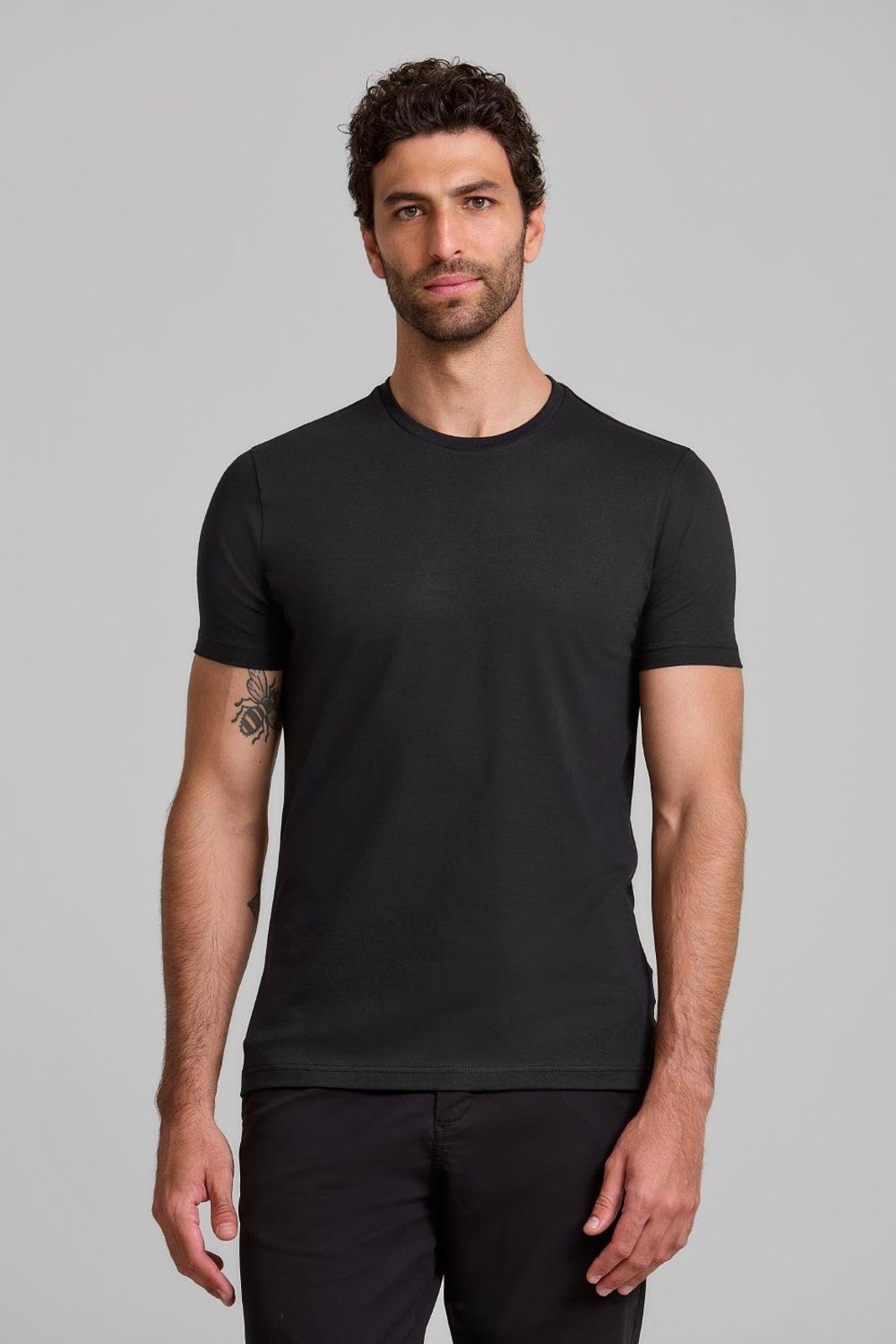 Camiseta Malha Premium Slim Fit, HS2459 Azul