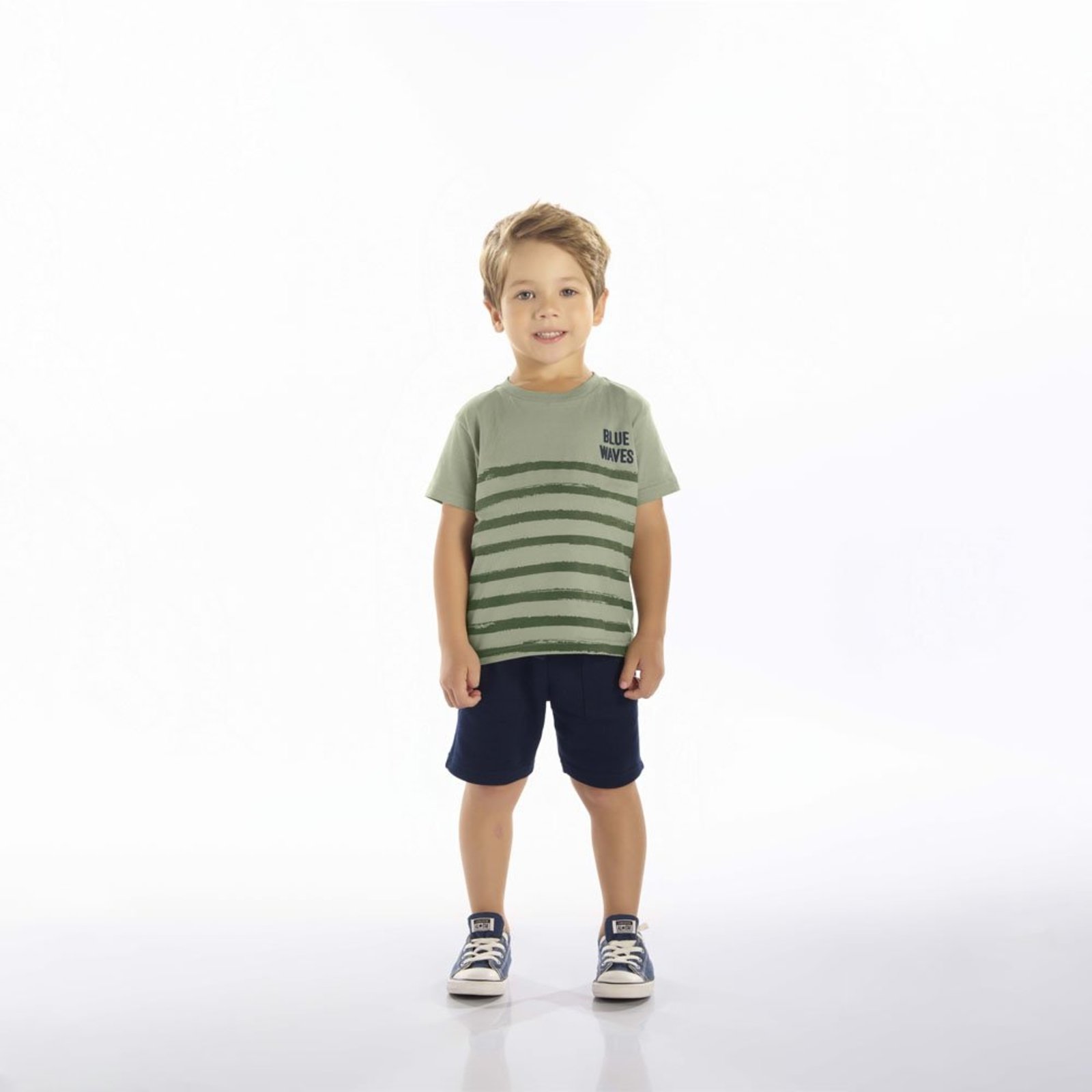 Infantil - Camiseta Primeiros Passos Menino - Verde - 52255-1219