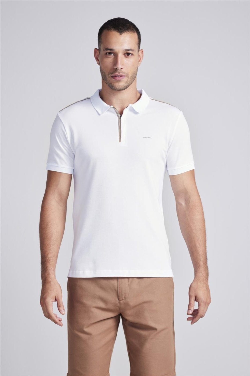 HIGHSTIL Camisa Polo Piquet Slim Fit - Branco