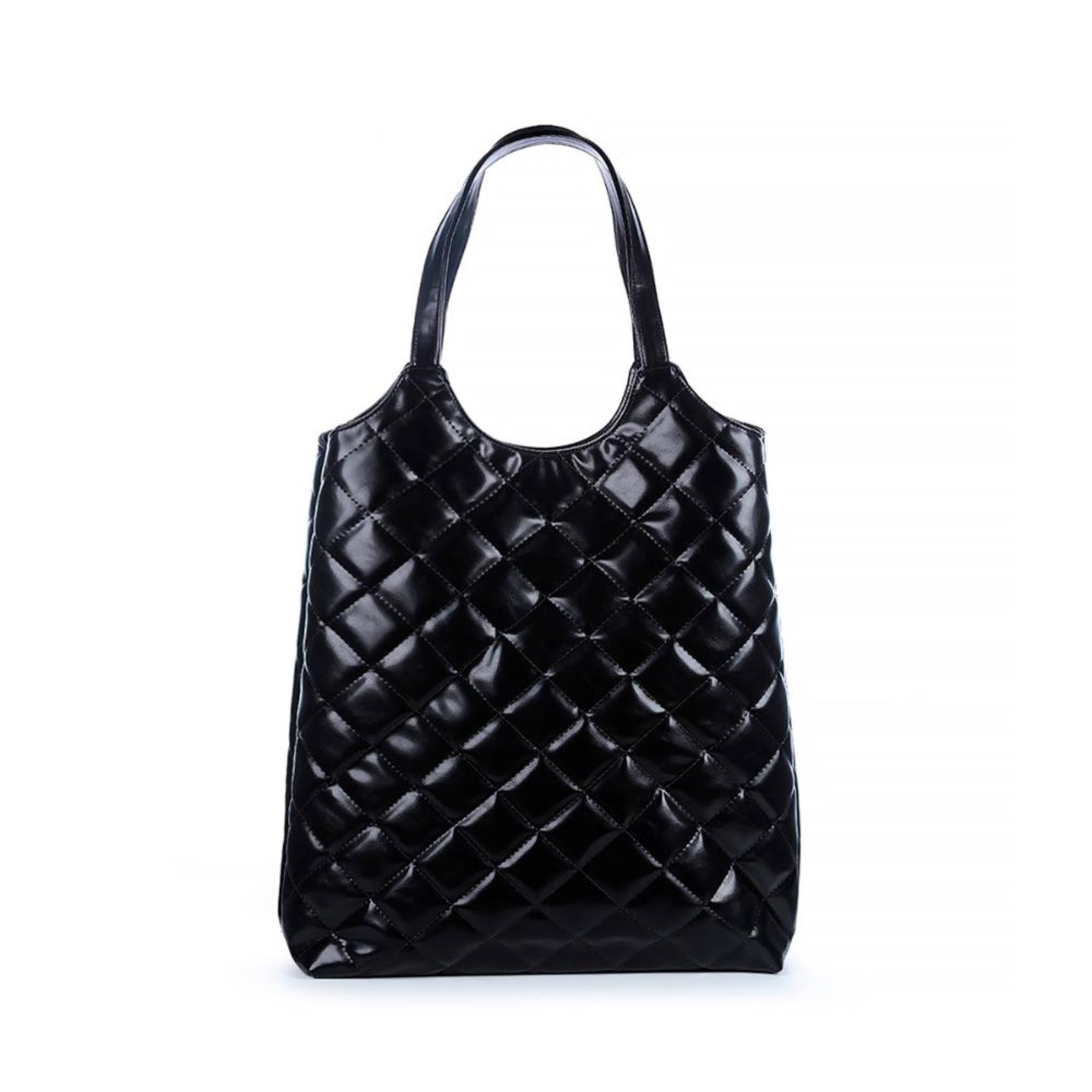 Bolsa Saco Grande 2 em 1 Matelassê Mannu Preto Preto