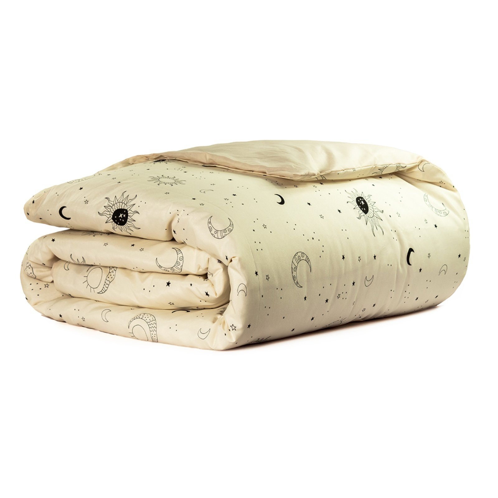 Capa Duvet para Edredom King Casa Modelo Enxovais com Ziper Essencialle 1 Peça Sol e Lua