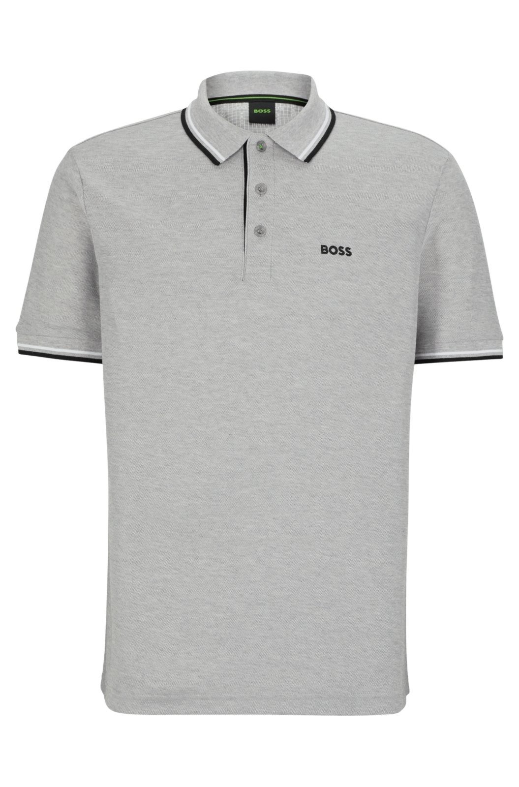 Polo Em Piquet De Mescla De Algodão Com S.Café