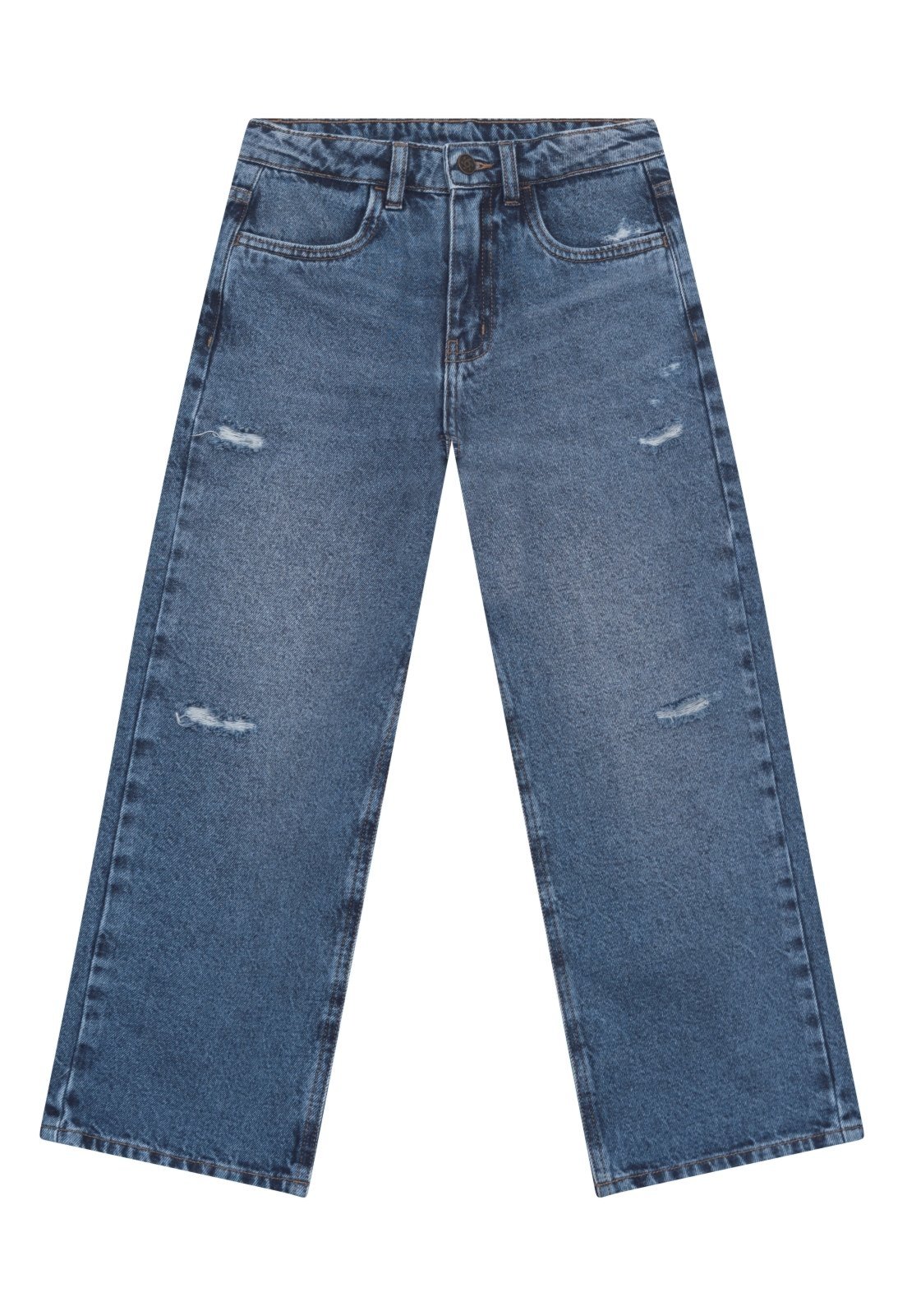 Infantil - Calça Jeans menina wide leg Brandili