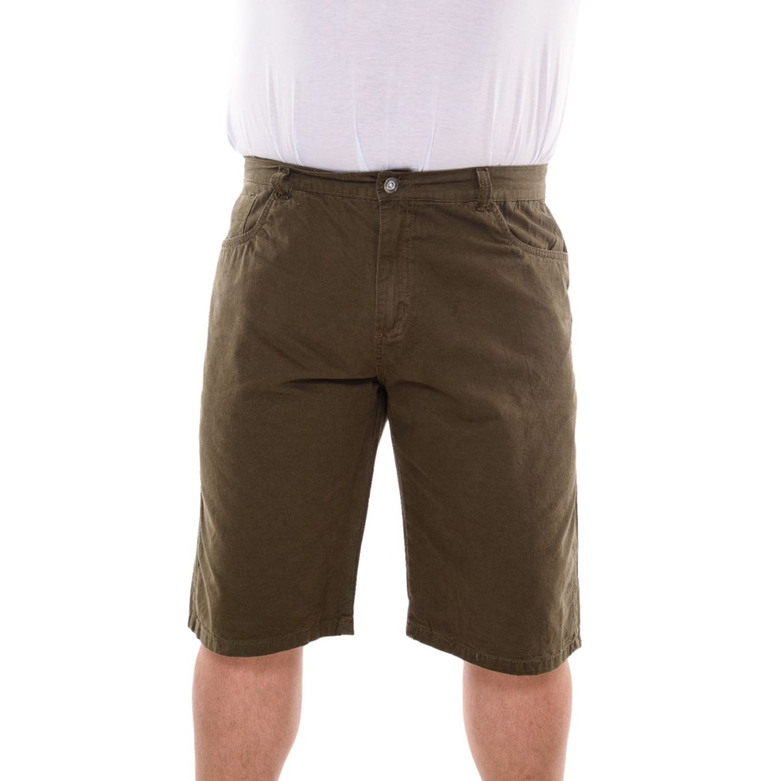 Bermuda Masculina Jeans Light Plus Size Sarja Verde