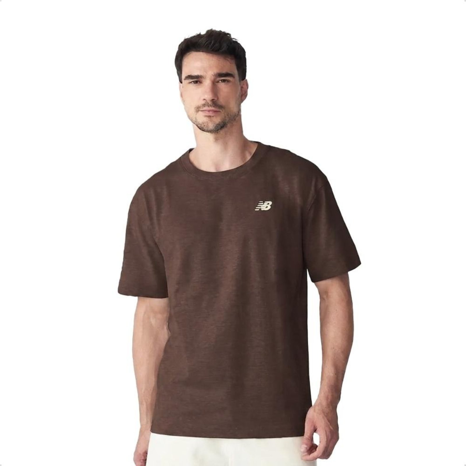 Camiseta New Balance Masculina Small Logo Marrom