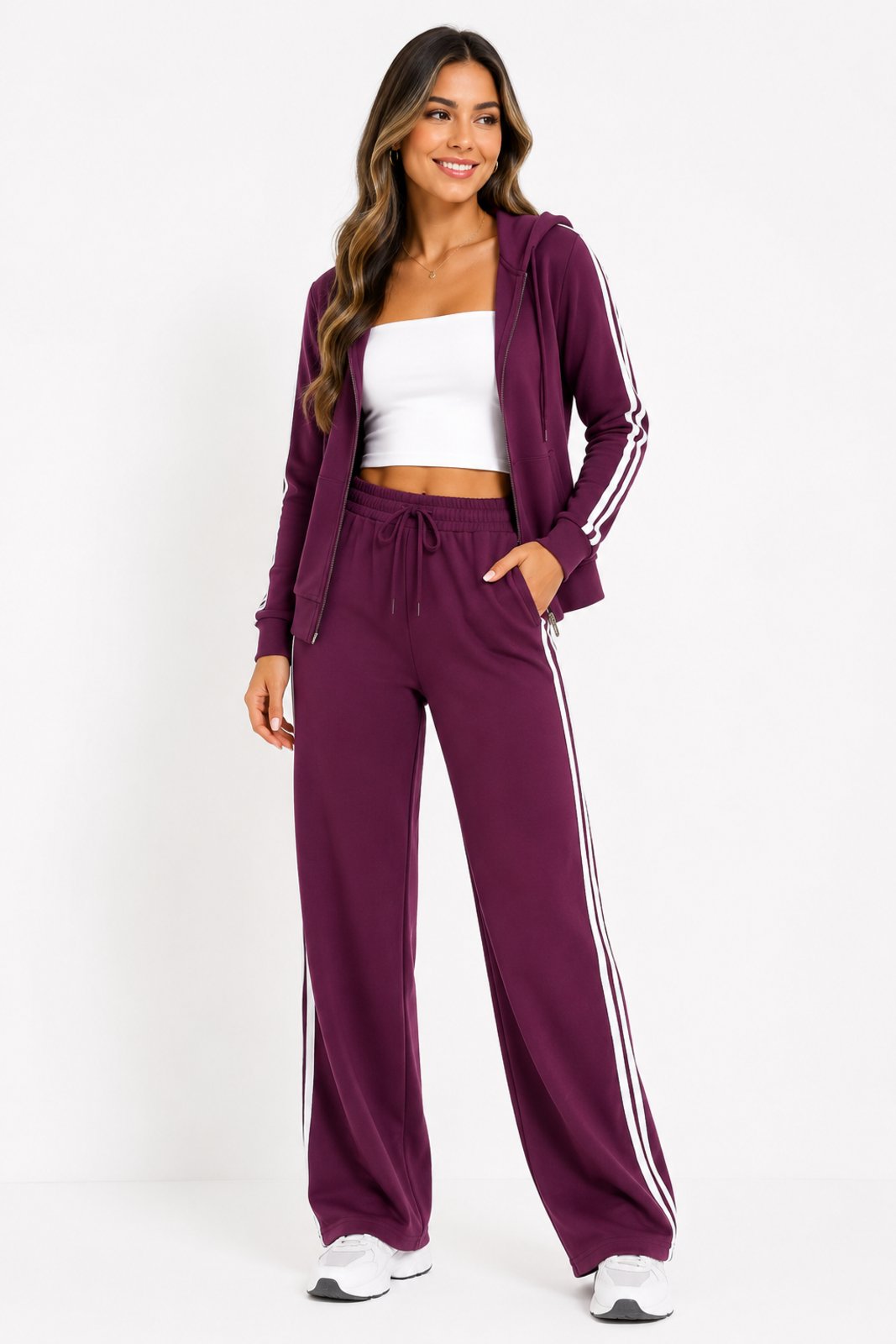Conjunto Feminino D Bell Outlet Fashion Street Style Roxo