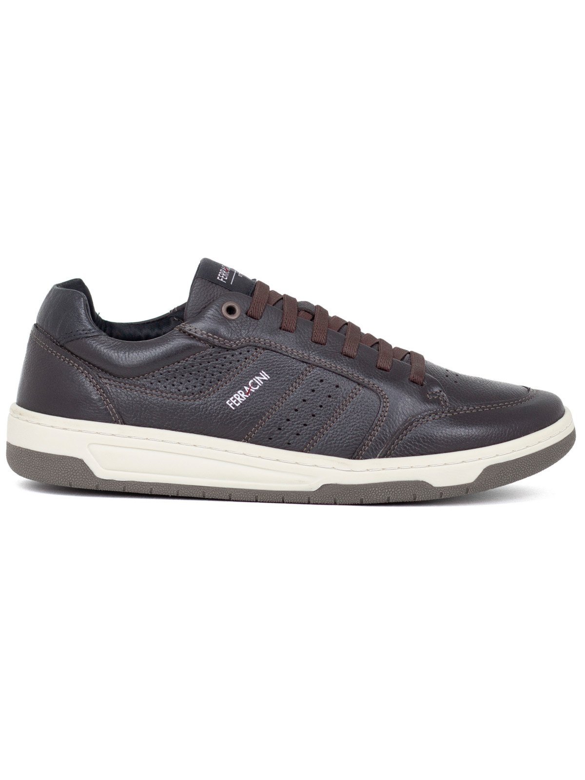 Tênis Masculino Ferracini 24h Casual Vox Conforto Cadarço Elástico Marrom Chocolate