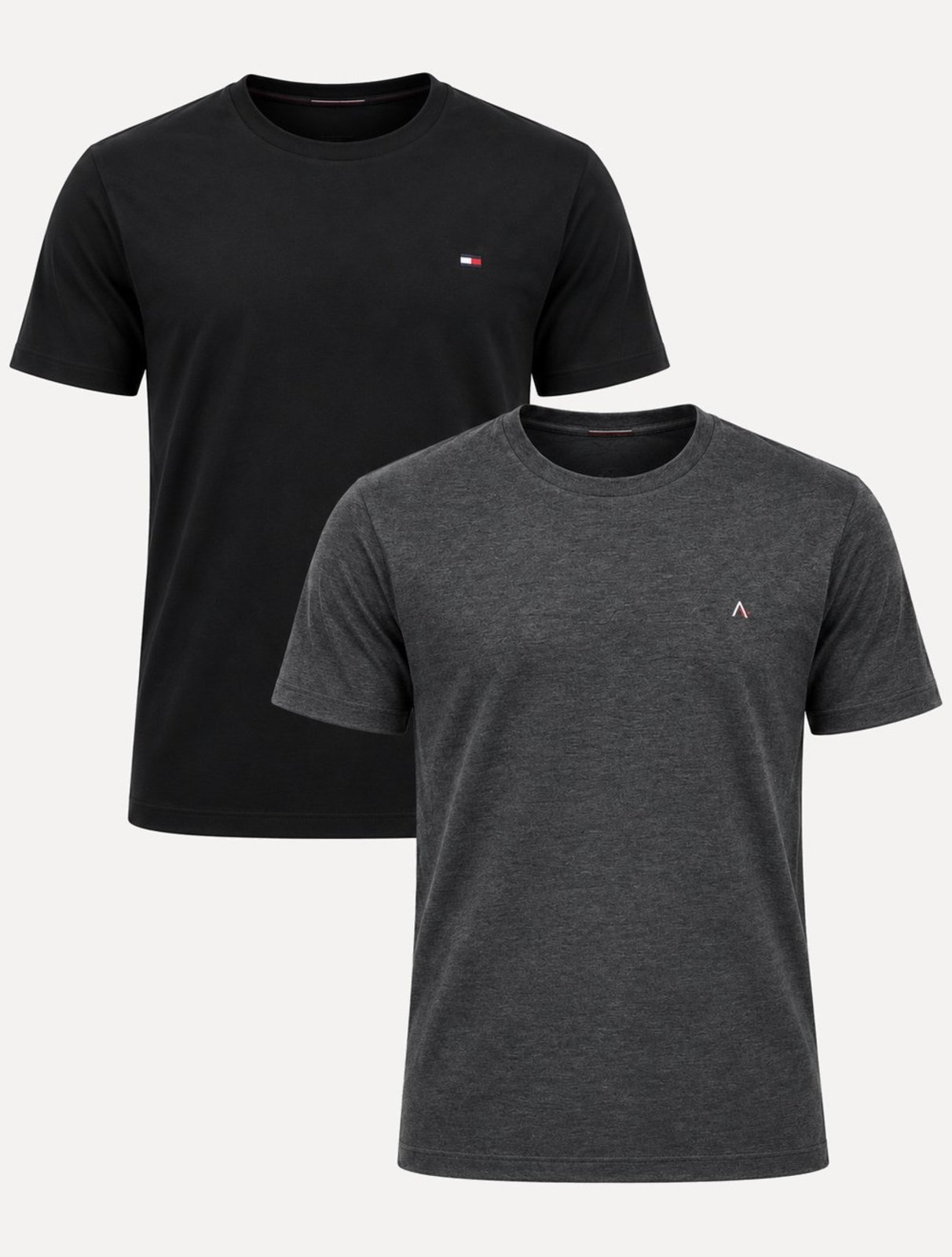 Kit Camisetas Tommy Hilfiger/Aramis | Preta/Grafite Mescla