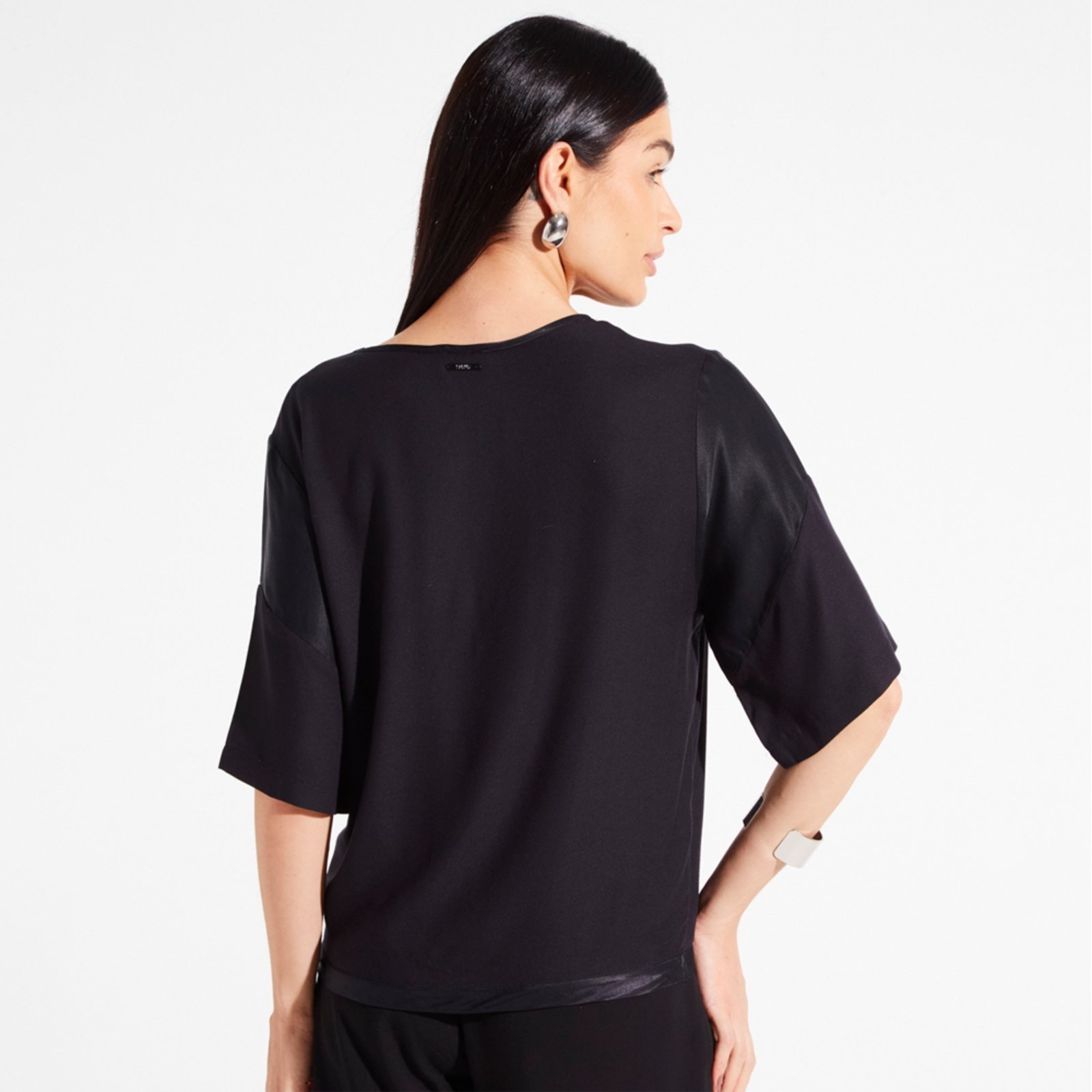 Vista 3 Camiseta Forum Viscose Ou25 Feminino preto Forum preto