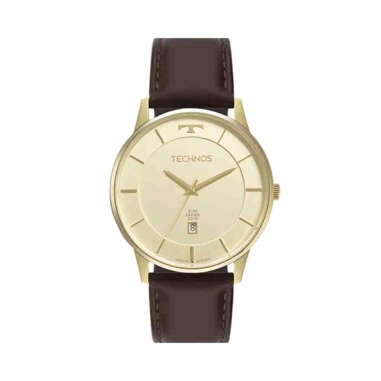 Relógio Technos Slim Dourado Masculino GM10YU/0D
