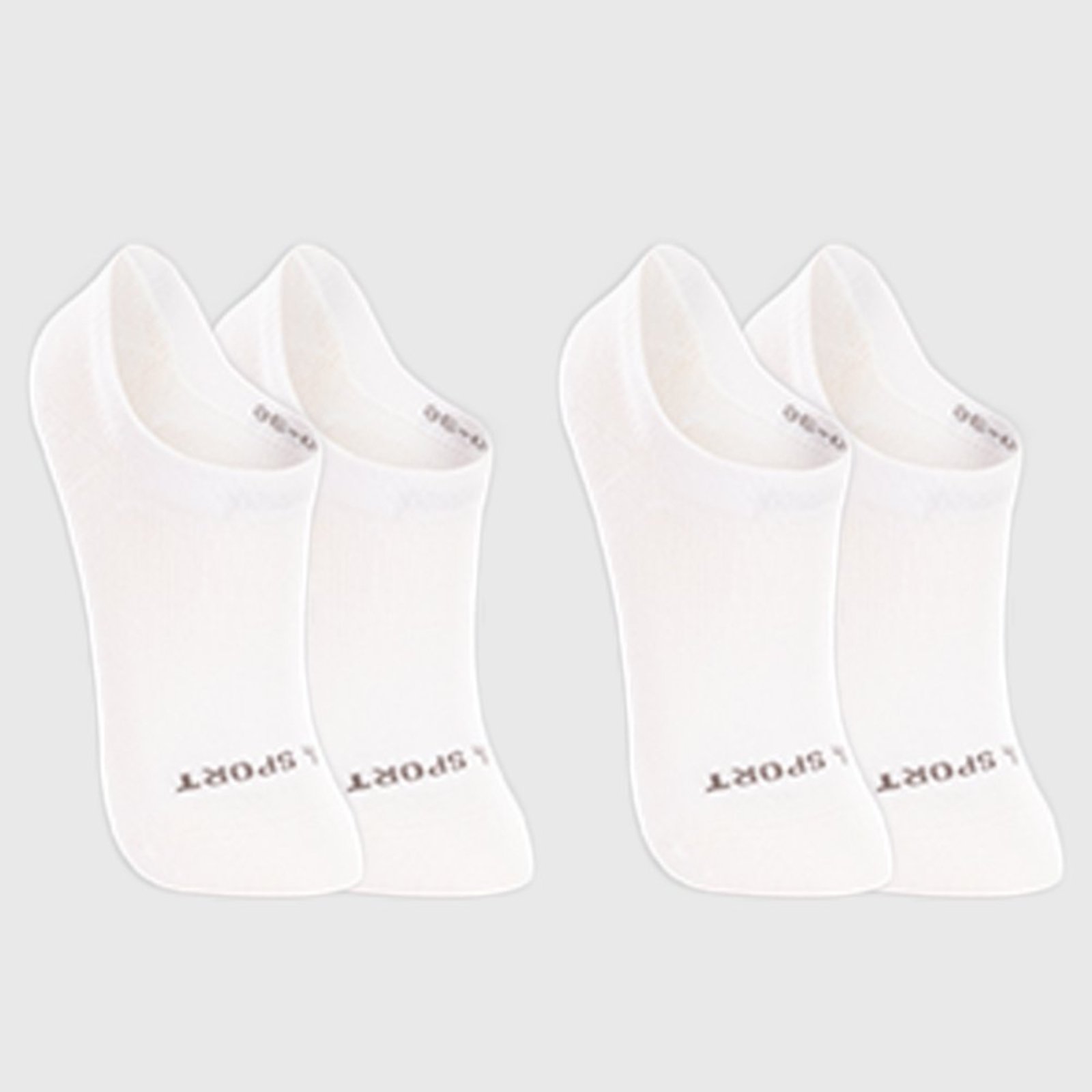 Kit com 2 Meias Invisível Lupo Branco