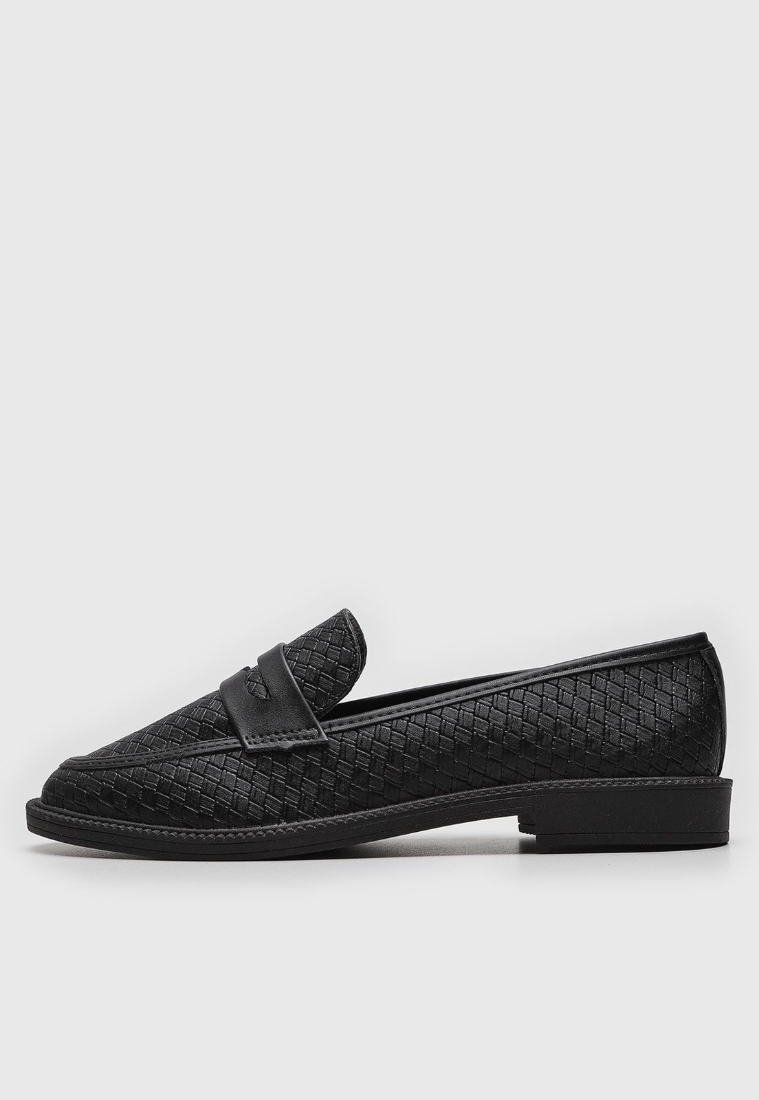 Mocassim Via Uno Texturizado Preto