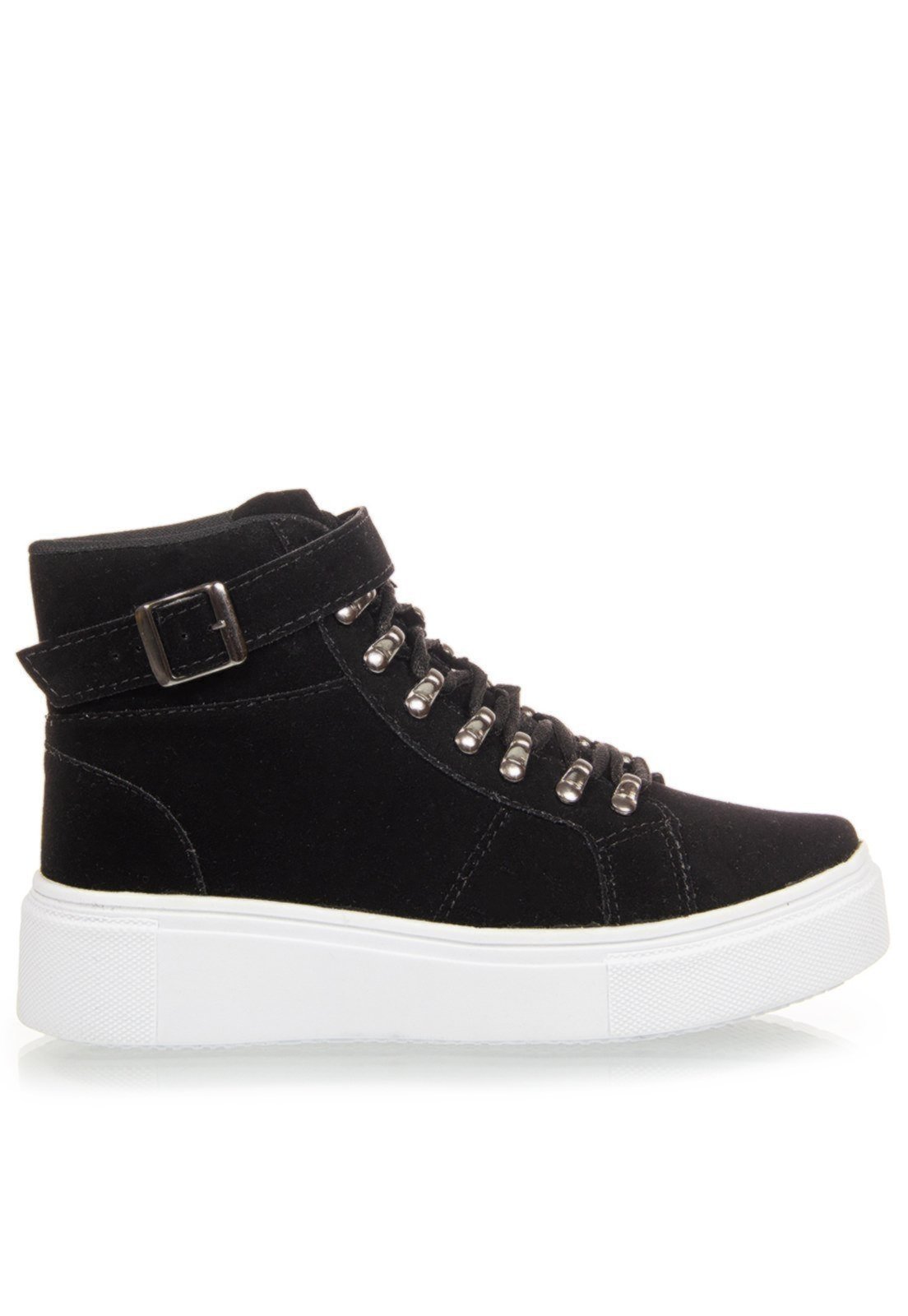 Tênis Botinha Casual Salook Preto Solado Branco