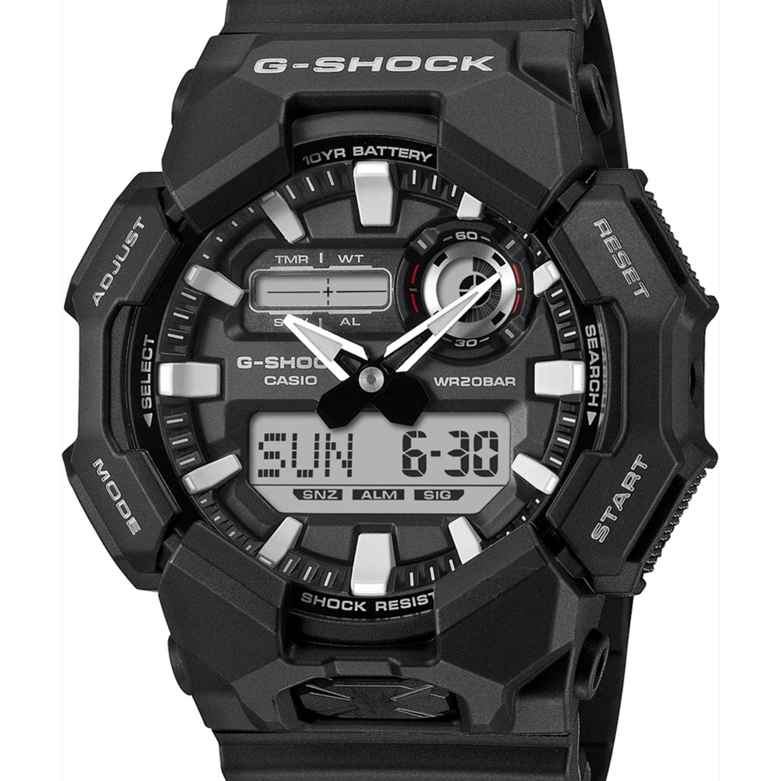 Vista 2 Relógio Casio Analógico Digital G-Shock GA-010-1ADR Casio preto