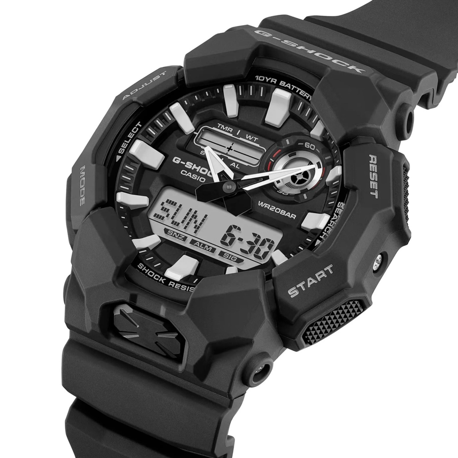 Vista 3 Relógio Casio Analógico Digital G-Shock GA-010-1ADR Casio preto