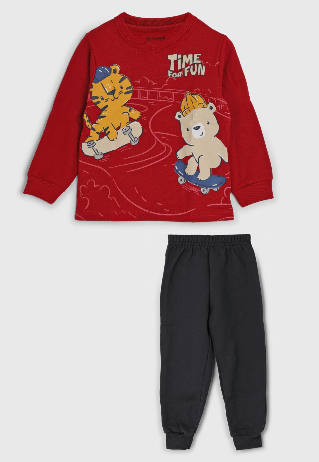 Conjunto Brandili Estampa Divertida Vermelho