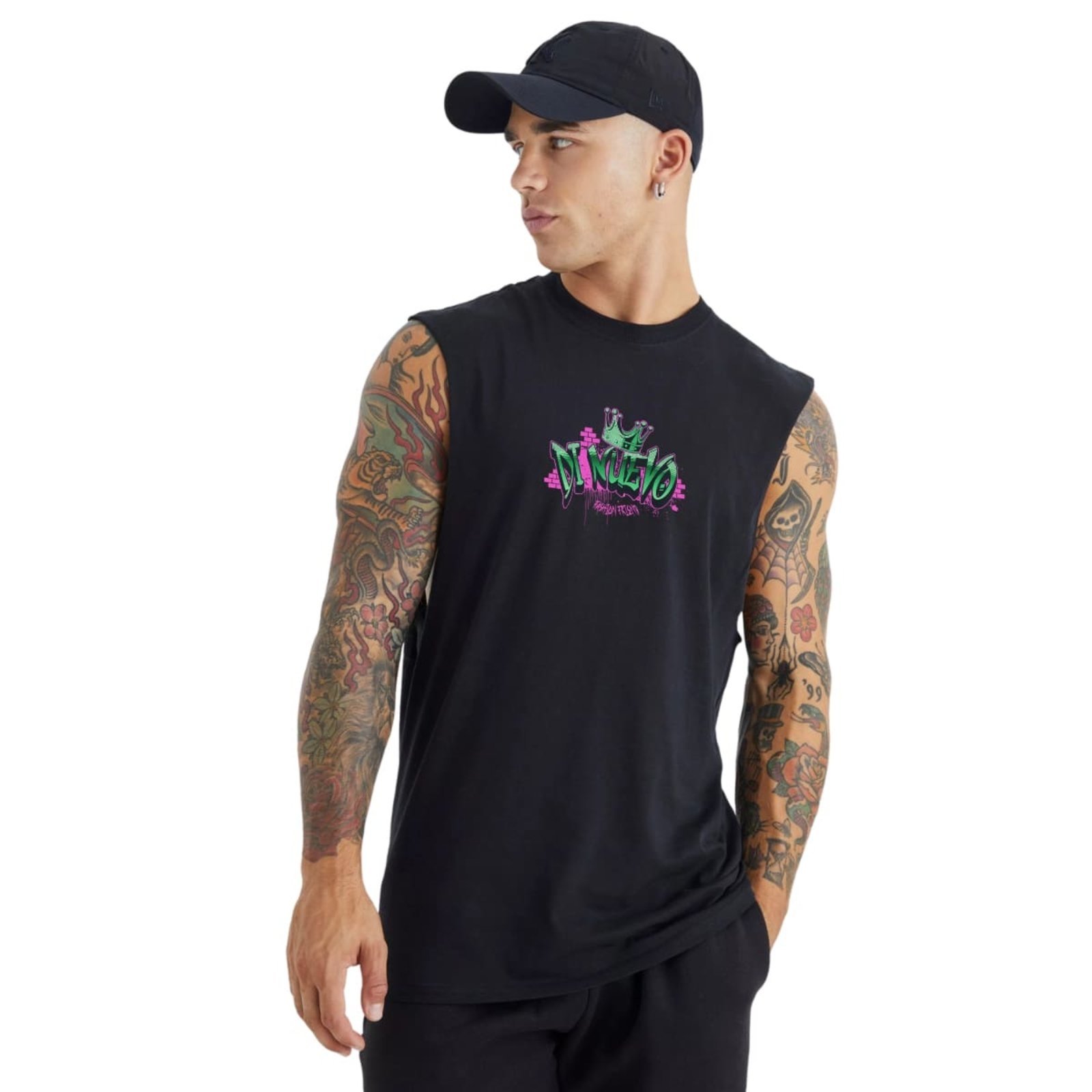 Camiseta Regata Machão Estampada King Fashion Friend Preta