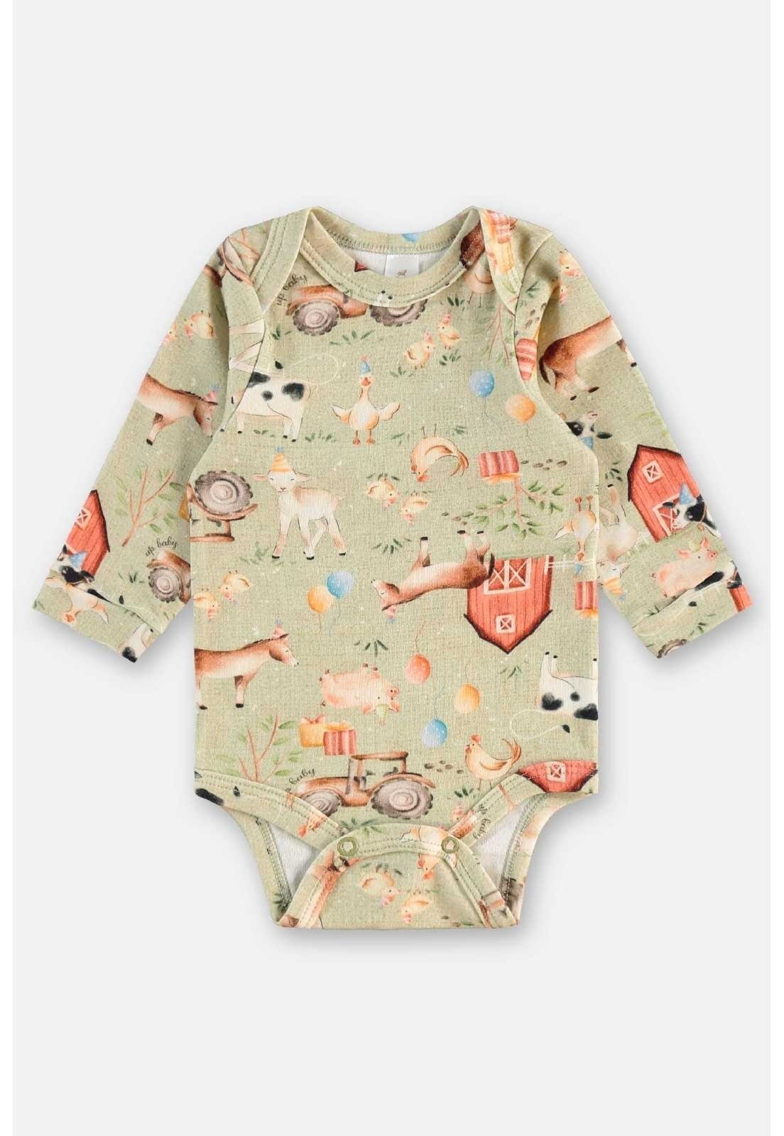 Vista 2 Infantil - Body em Suedine para Menino Up Baby bege Up Baby bege
