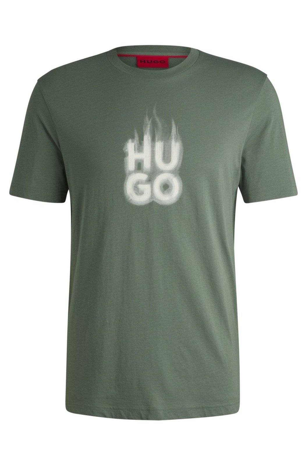 Camiseta De Algodão Com Logo Em Camadas
