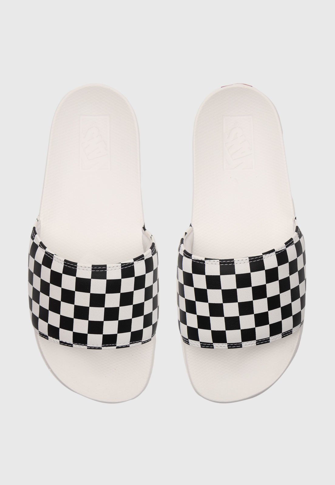 Chinelo Vans La Costa Slide-On Checkerboard Branco