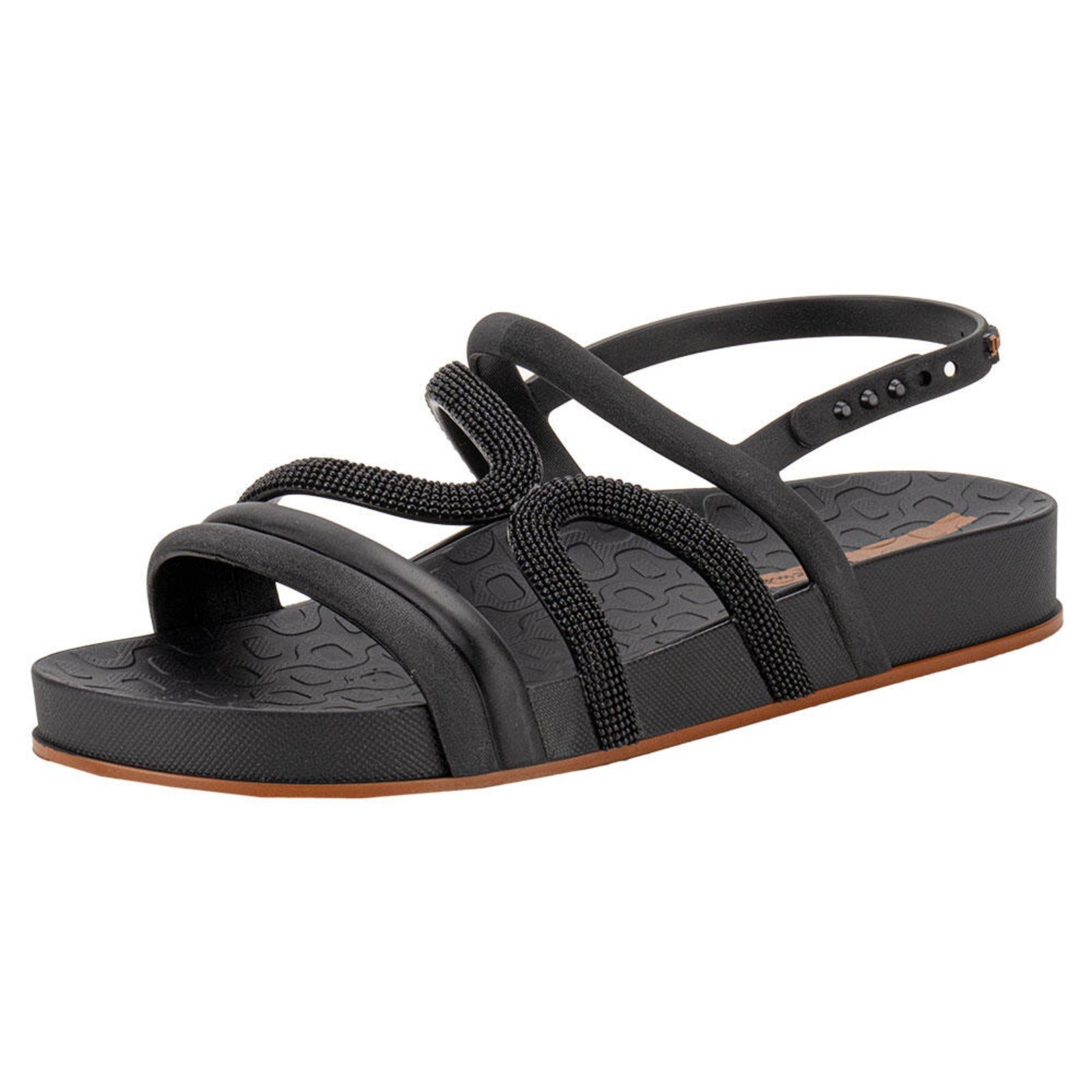 Sandália Feminina Flat Walk Ipanema 27211 3297211 Preto