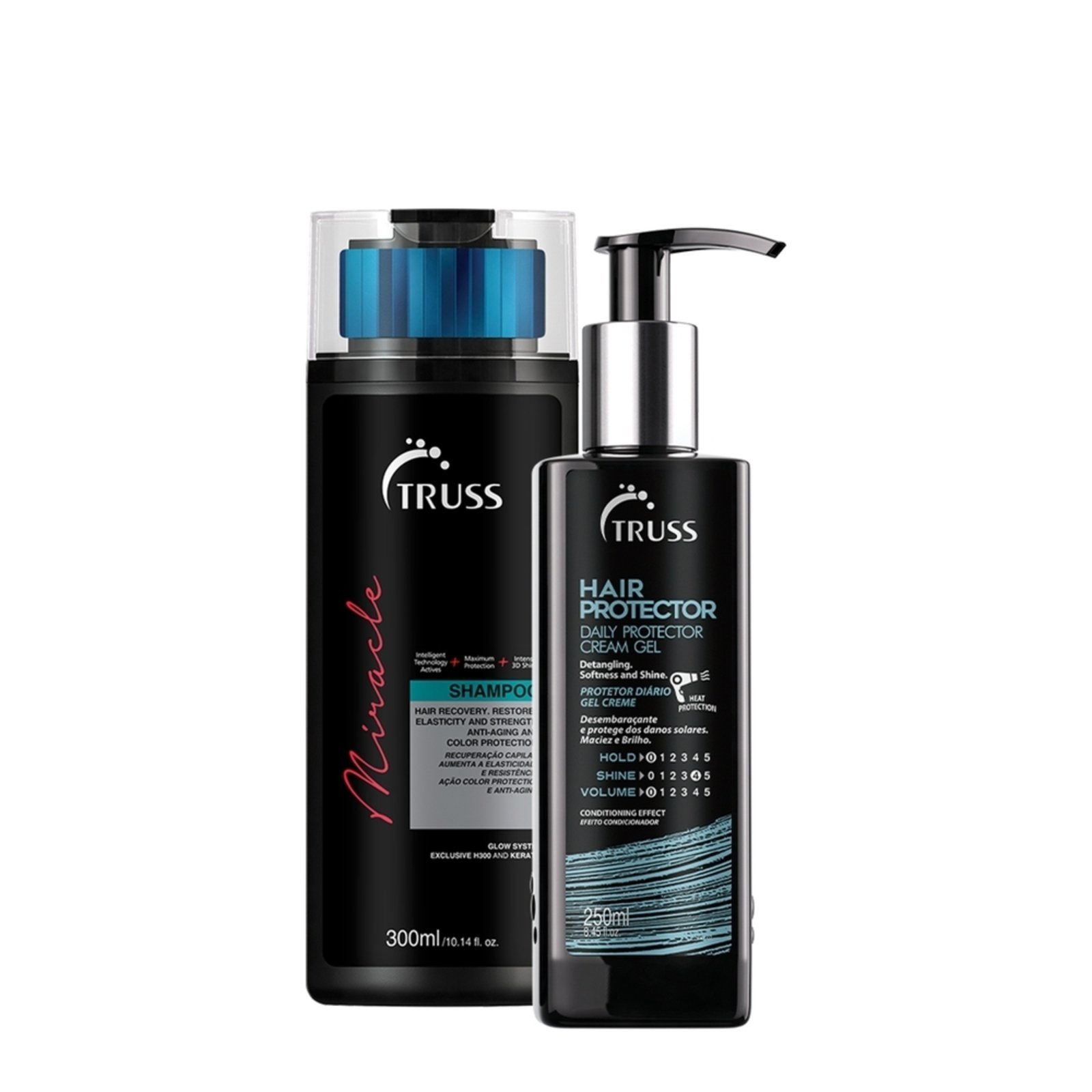 Vista 2 Kit Truss Miracle Shampoo e Hair Protector (2 produtos) multicolorido Truss multicolorido