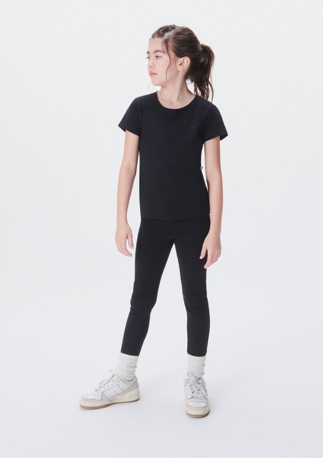 Infantil – Calça Legging Básica Menina Em Ribana Hering