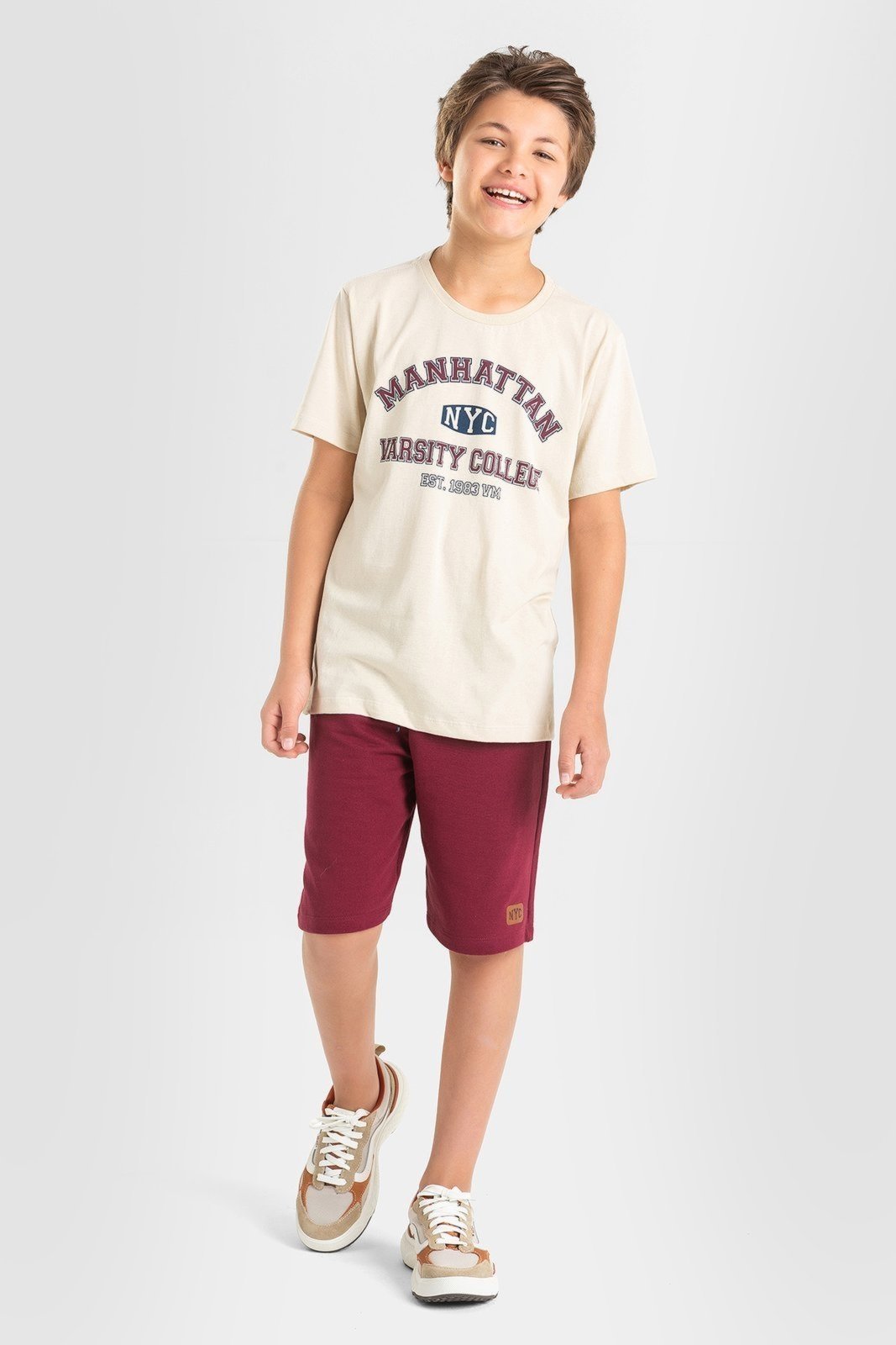 Infantil - Conjunto Juvenil Verão Masculino Manhattan College