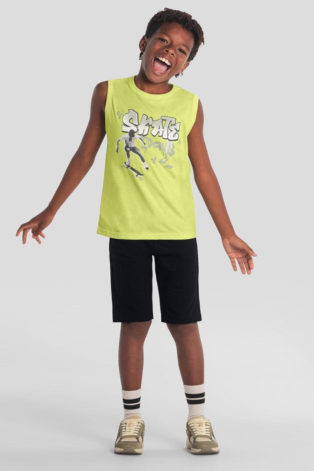 Infantil – Conjunto menino de skate Brandili Verde