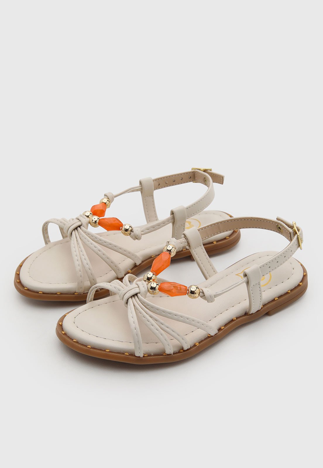 Infantil - Sandália Molekinha Contas Off-white