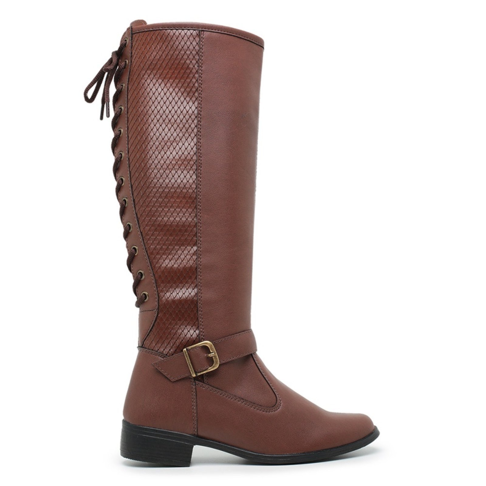 Bota Montaria Feminina Cano Longo Country Schiareli 11653 Cappuccino
